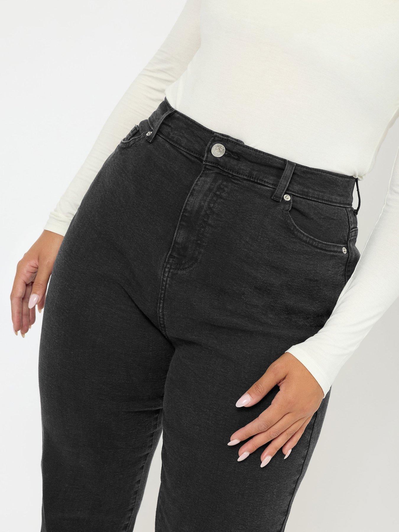 Image 4 of 4 of Yours Curve Washed Boyfriend Jean - Black