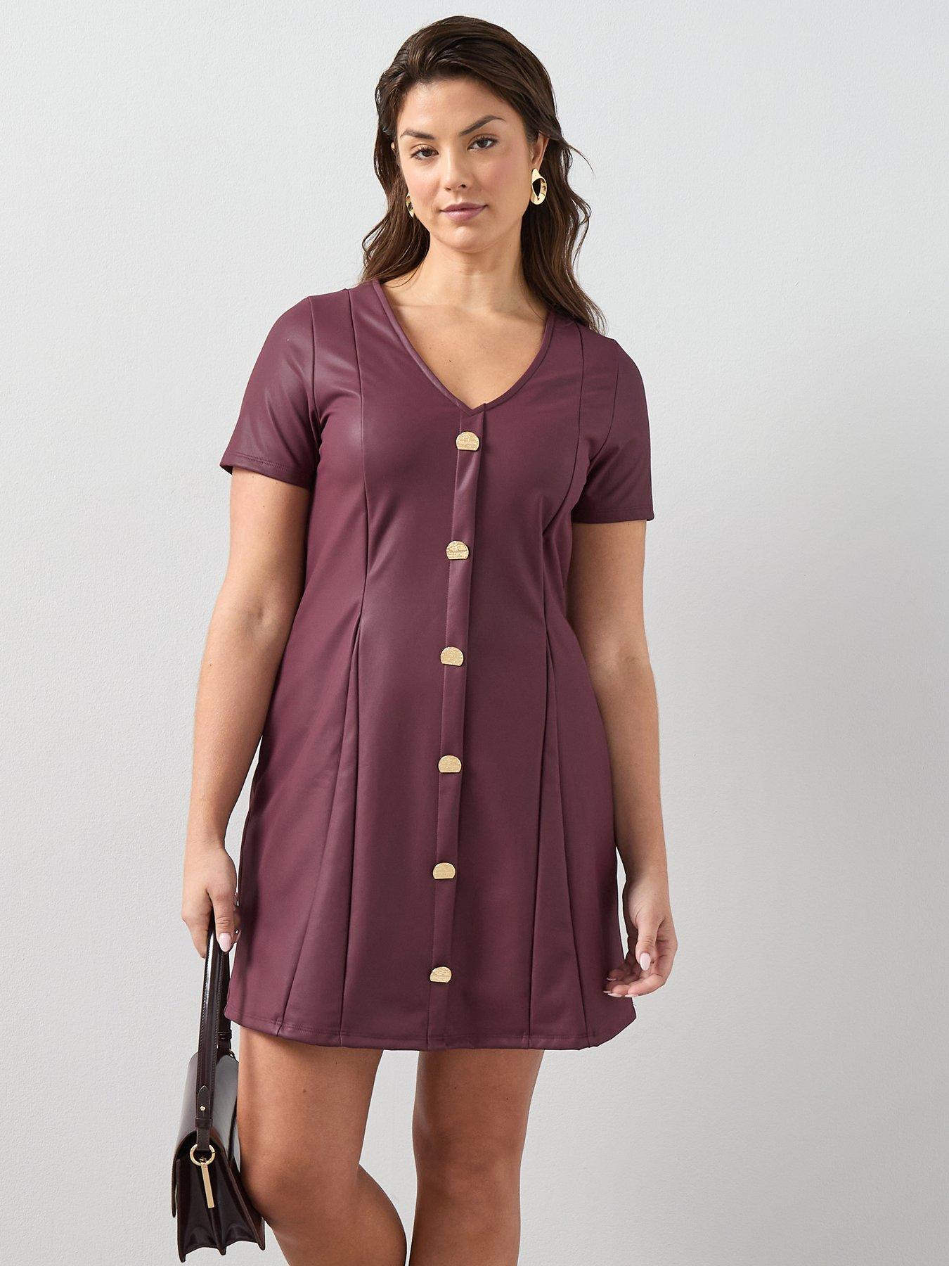  image of the-very-collection-curve-stretch-pu-button-detail-mini