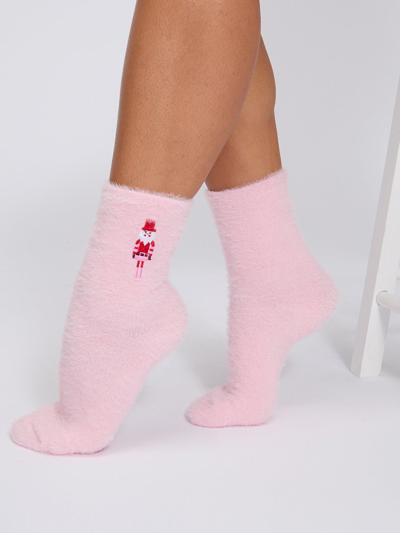  image of boux-avenue-nutcracker-cosy-socks-pink