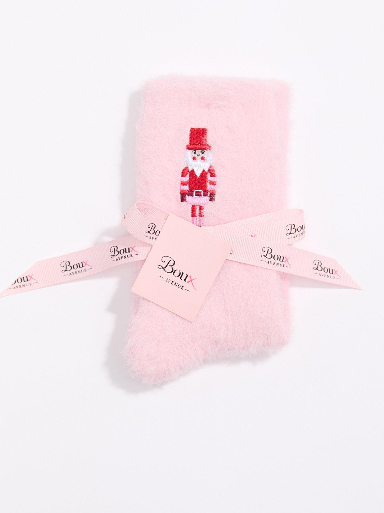  image of boux-avenue-nutcracker-cosy-socks-pink