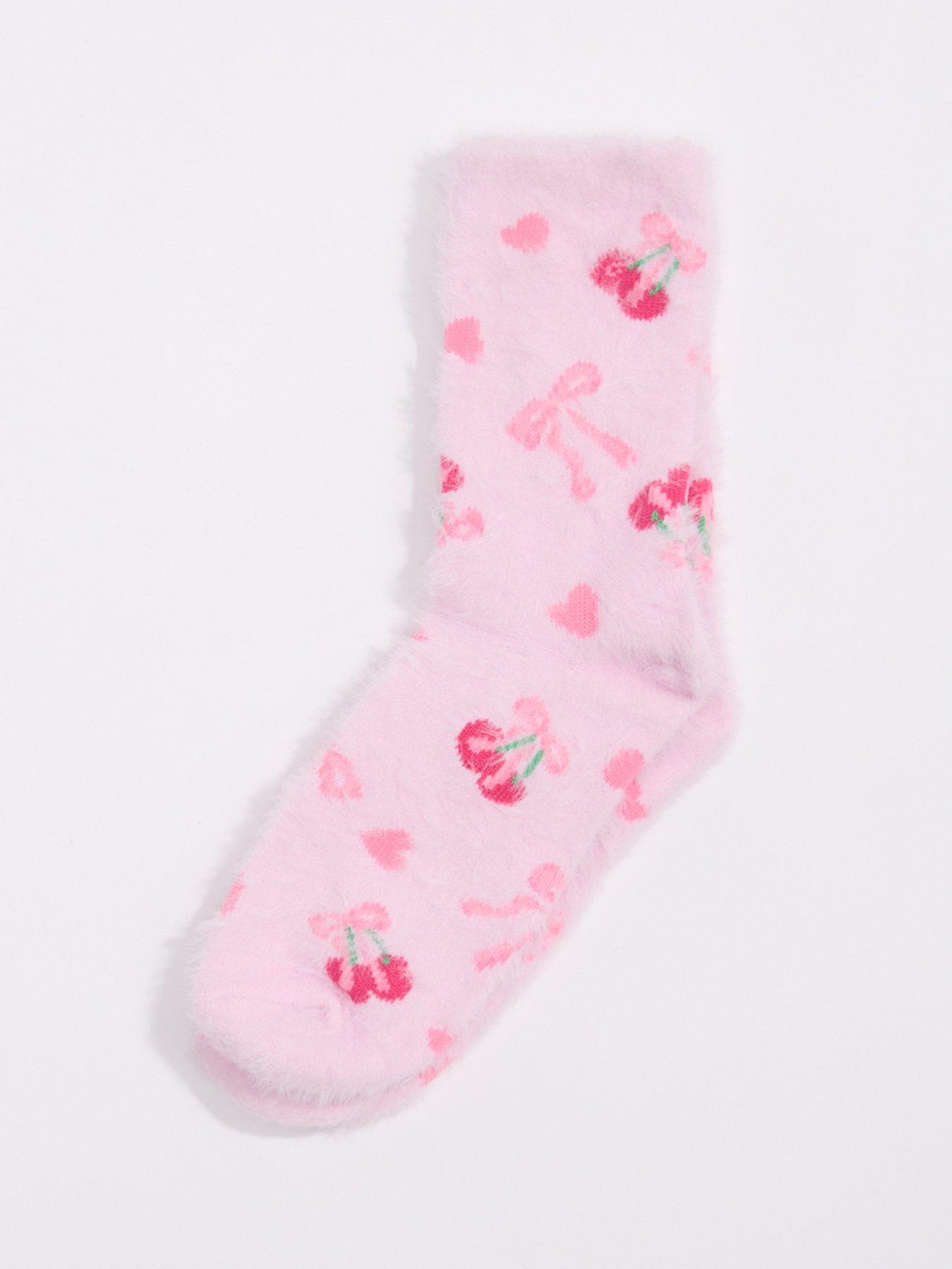 Boux Avenue Cherry Cosy Socks - Pink