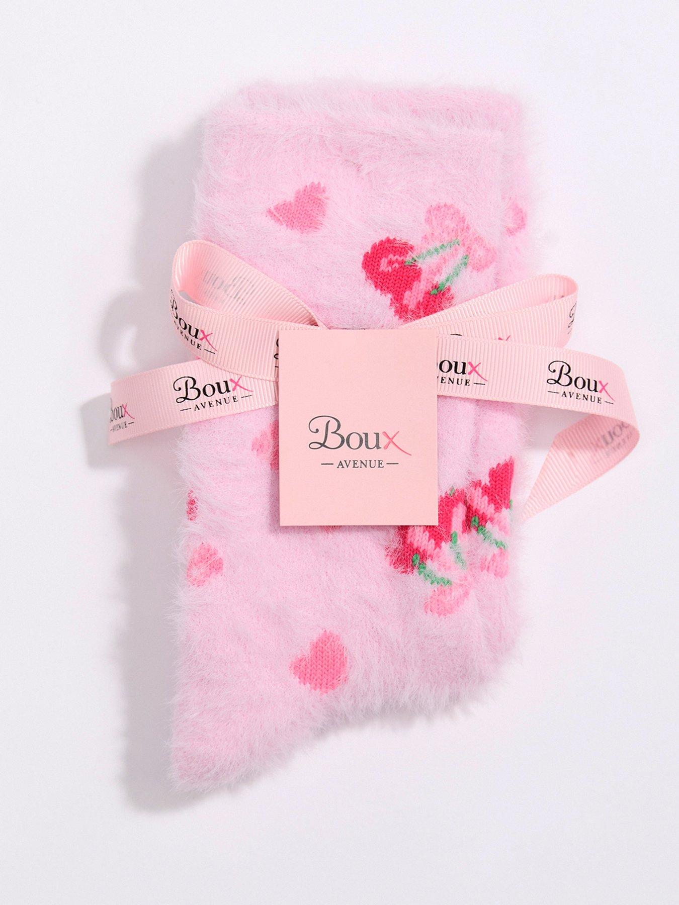  image of boux-avenue-cherry-cosy-socks-pink