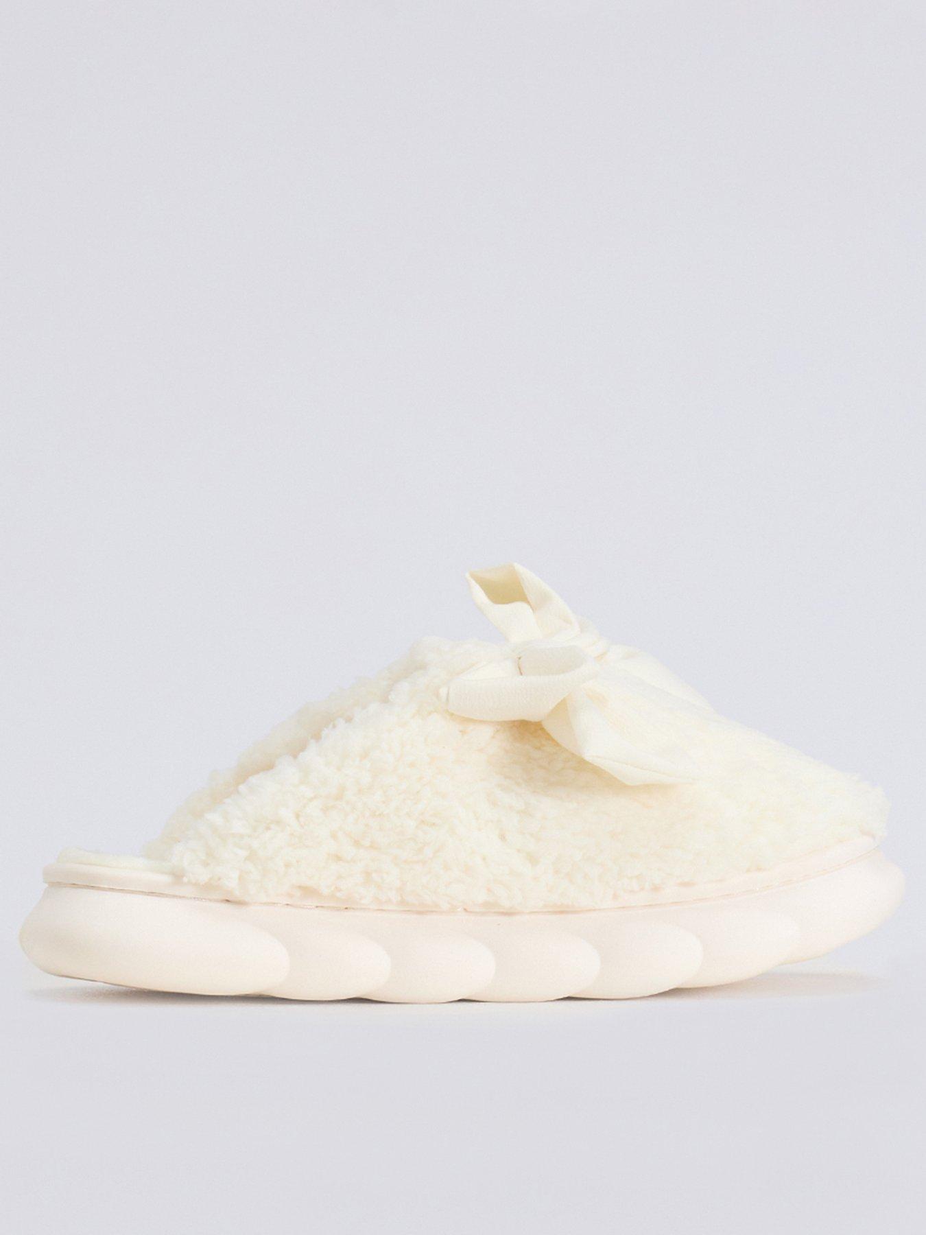 Image 1 of 5 of Boux Avenue Cloud Sole Mule Slippers - Ivory Mix