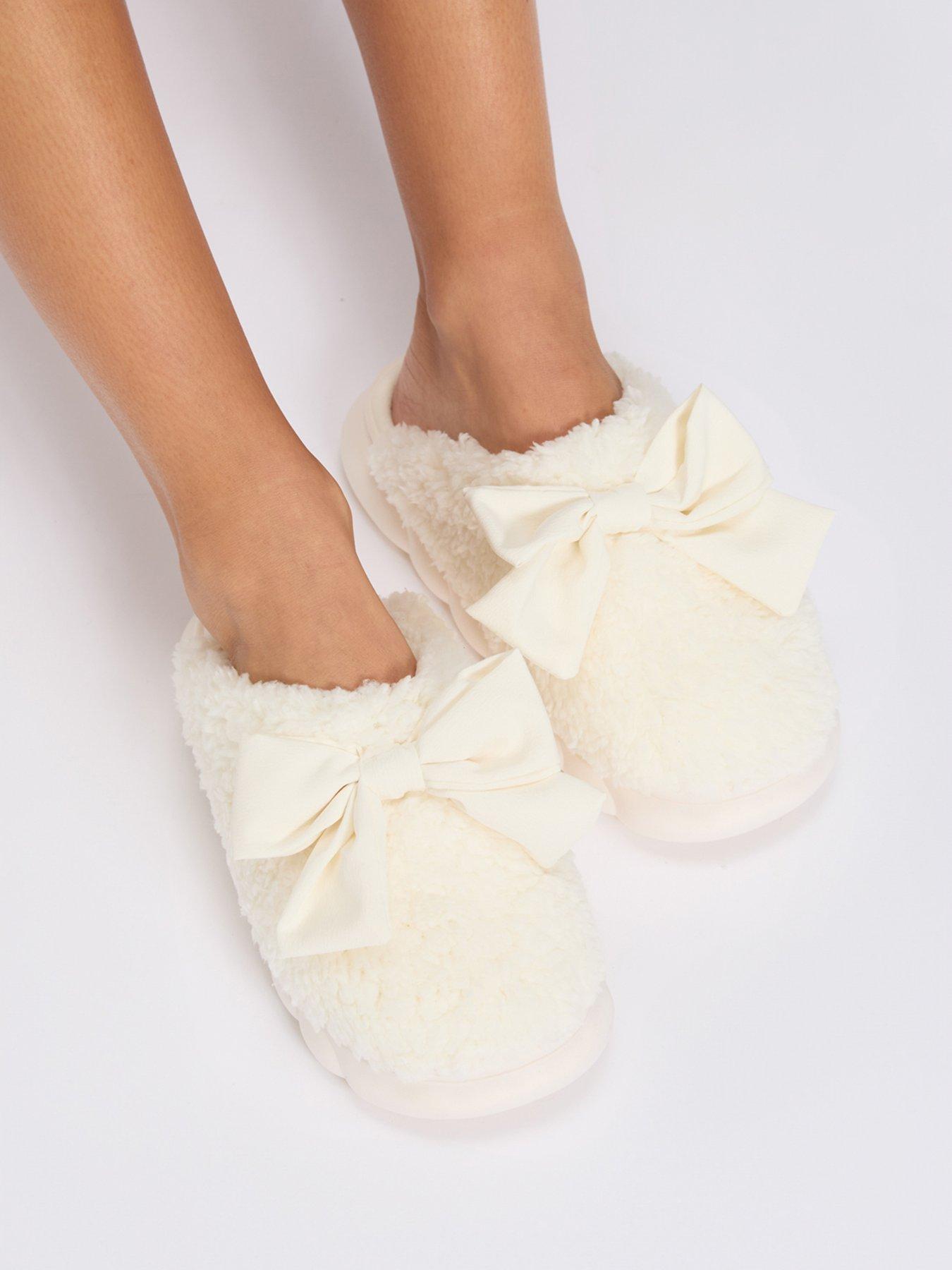 Image 2 of 5 of Boux Avenue Cloud Sole Mule Slippers - Ivory Mix
