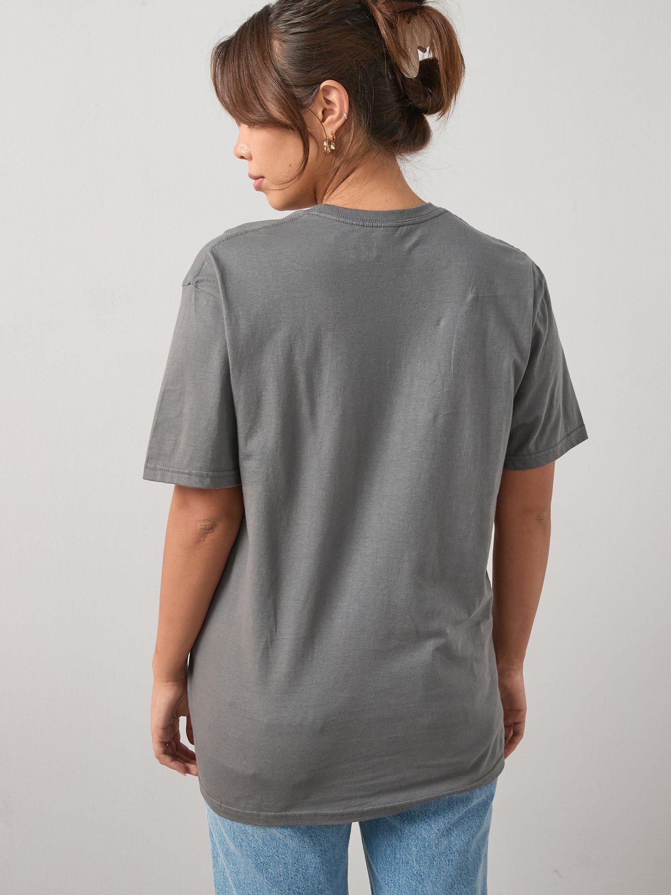 Image 2 of 7 of The Very Collection Curve Graphic T-Shirt - Grey