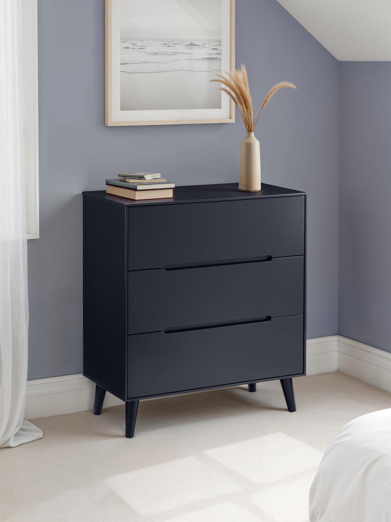 Image 1 of 7 of Julian Bowen Alicia 3 Drawer Chest - Anthracite