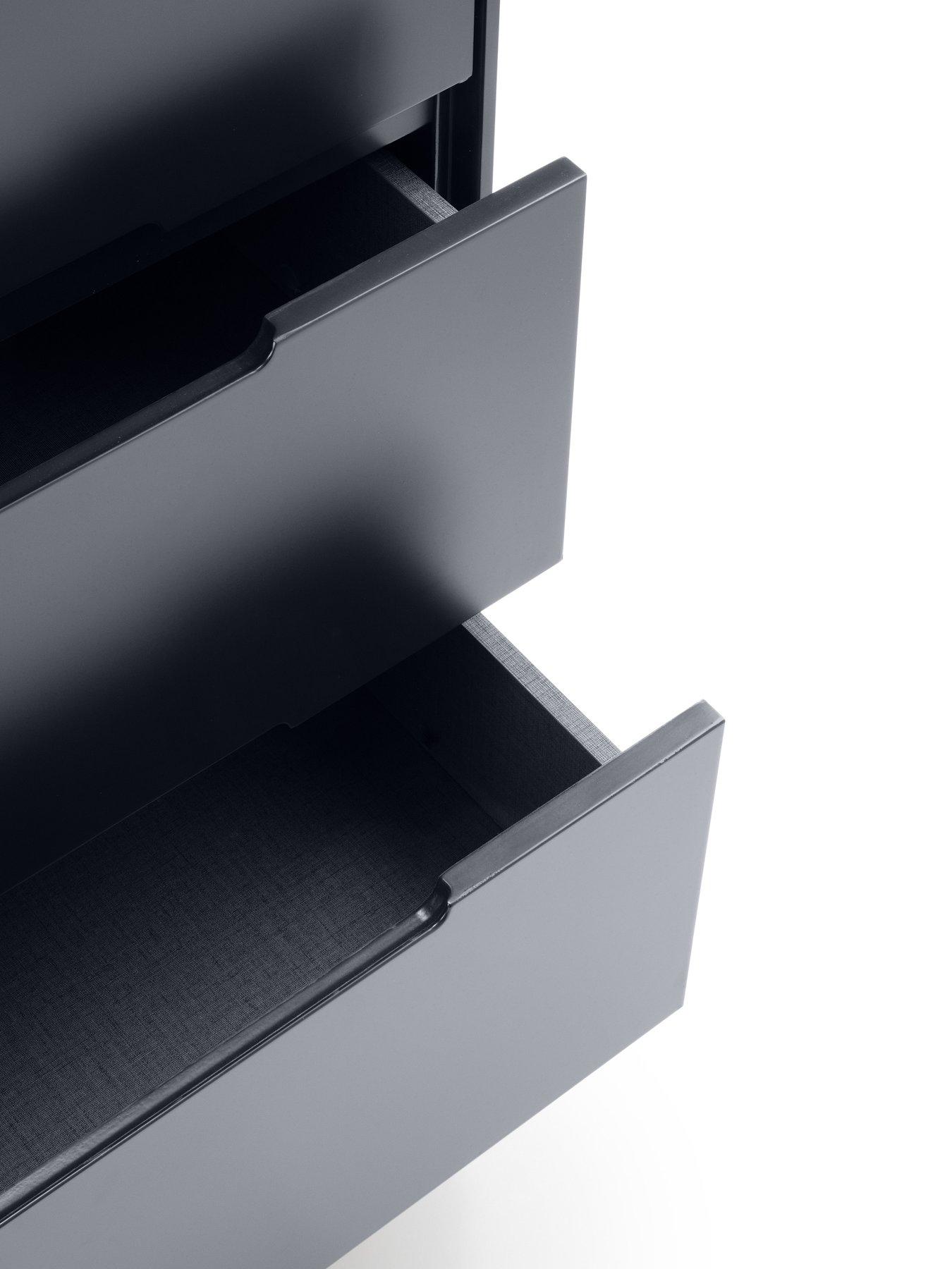 Image 6 of 7 of Julian Bowen Alicia 3 Drawer Chest - Anthracite