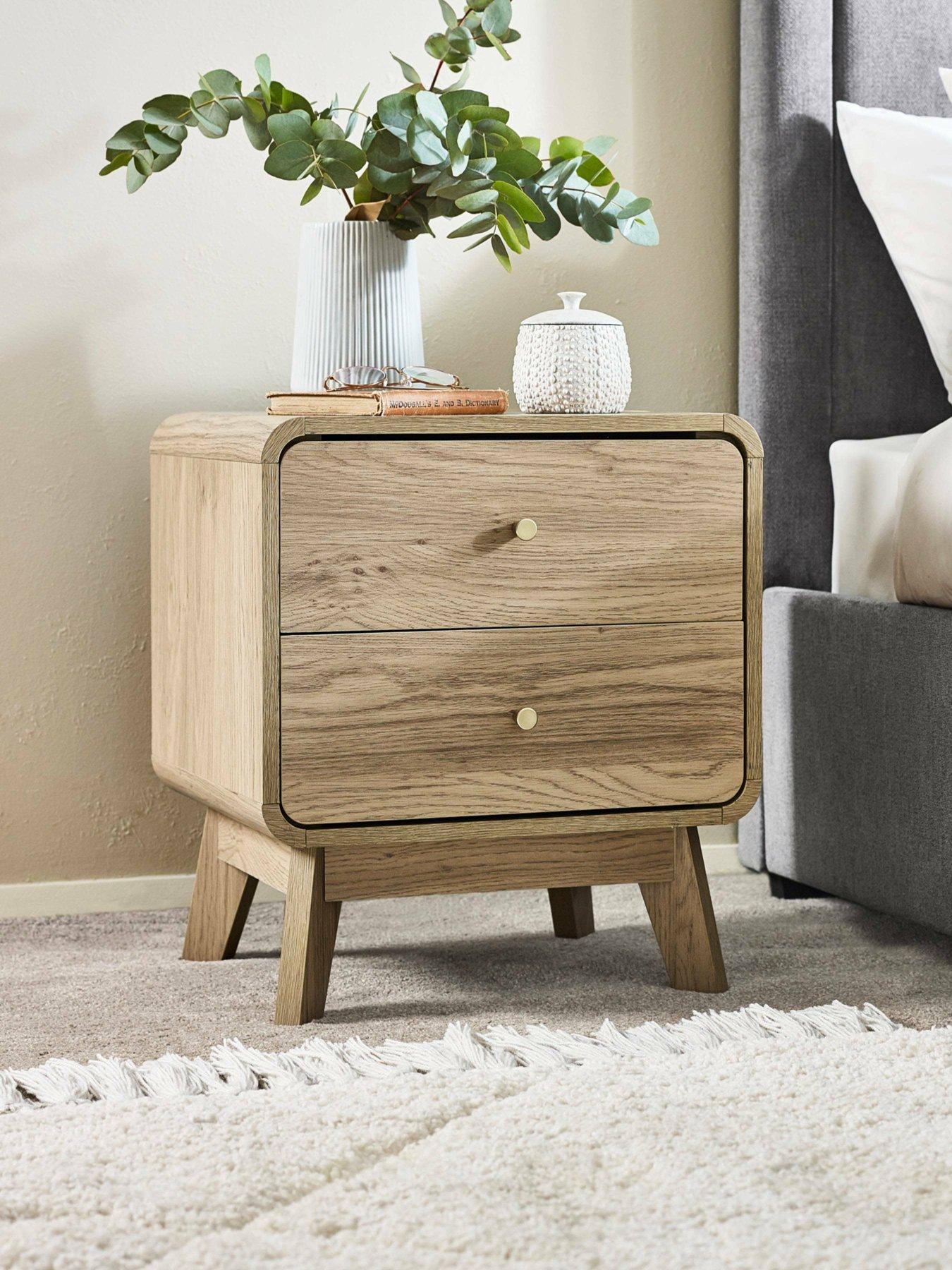 Image 1 of 7 of Julian Bowen Ingrid 2 Drawer Bedside Table