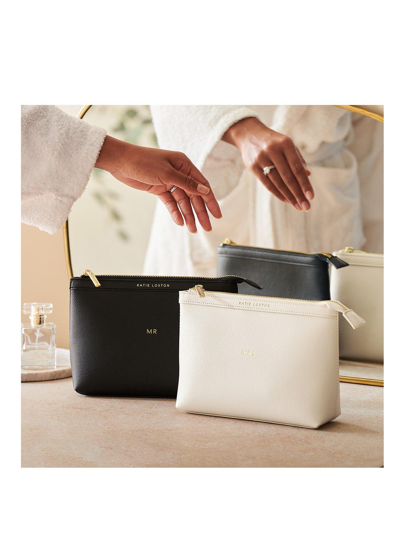 undefined MR & MRS WASH BAGS , MR & MRS , Black / Off White