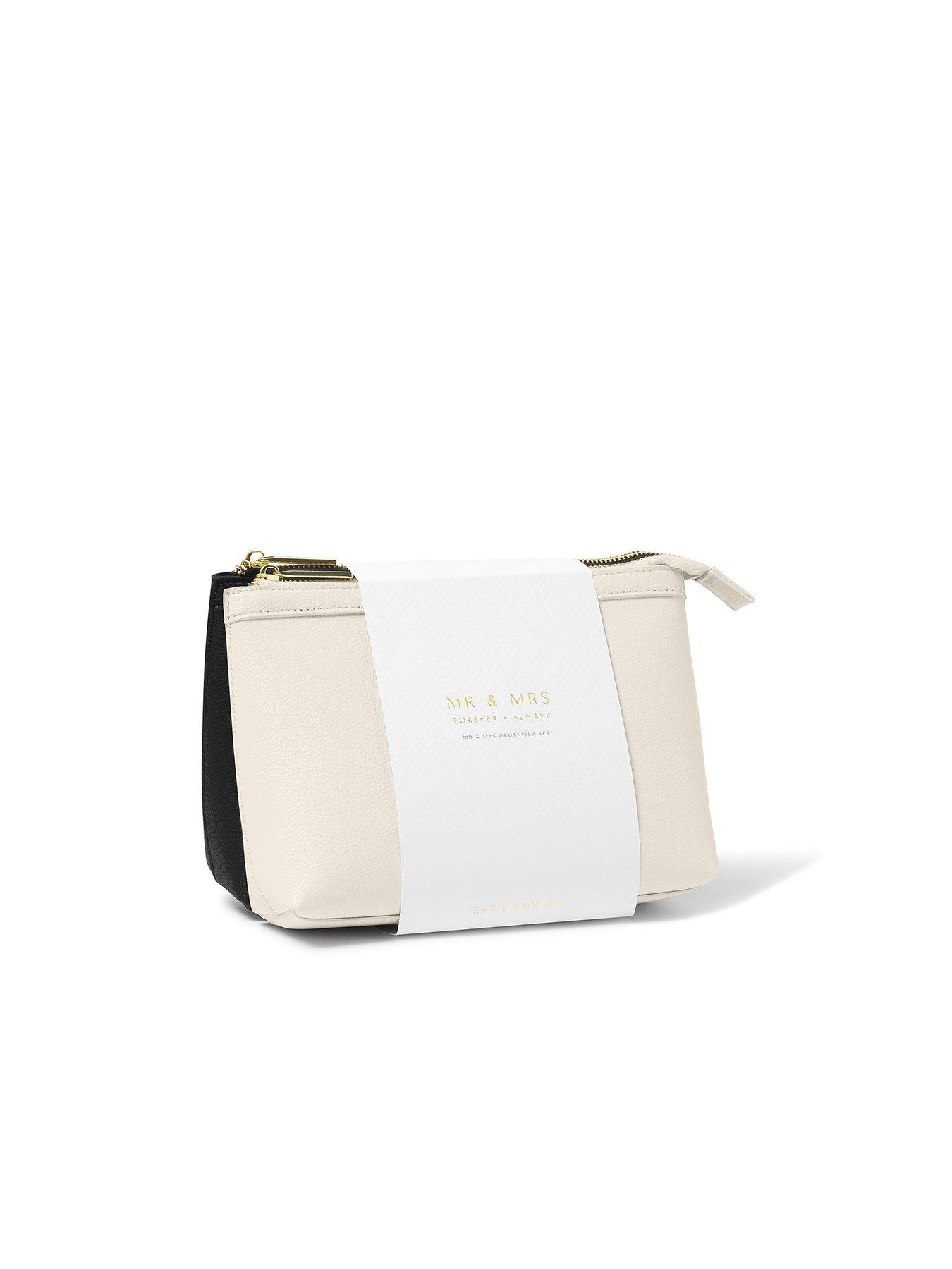 Image 2 of 6 of Katie Loxton MR & MRS WASH BAGS , MR & MRS , Black / Off White