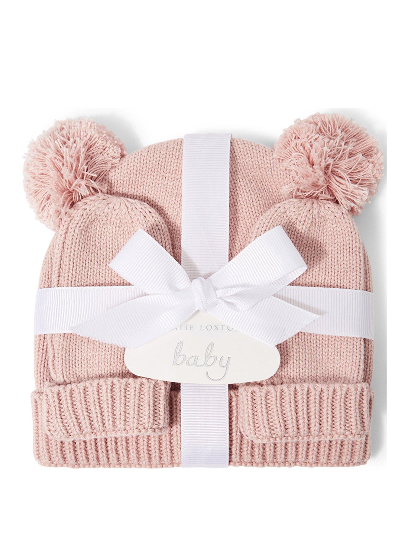 undefined BABY HAT AND MITTENS SET , Pink