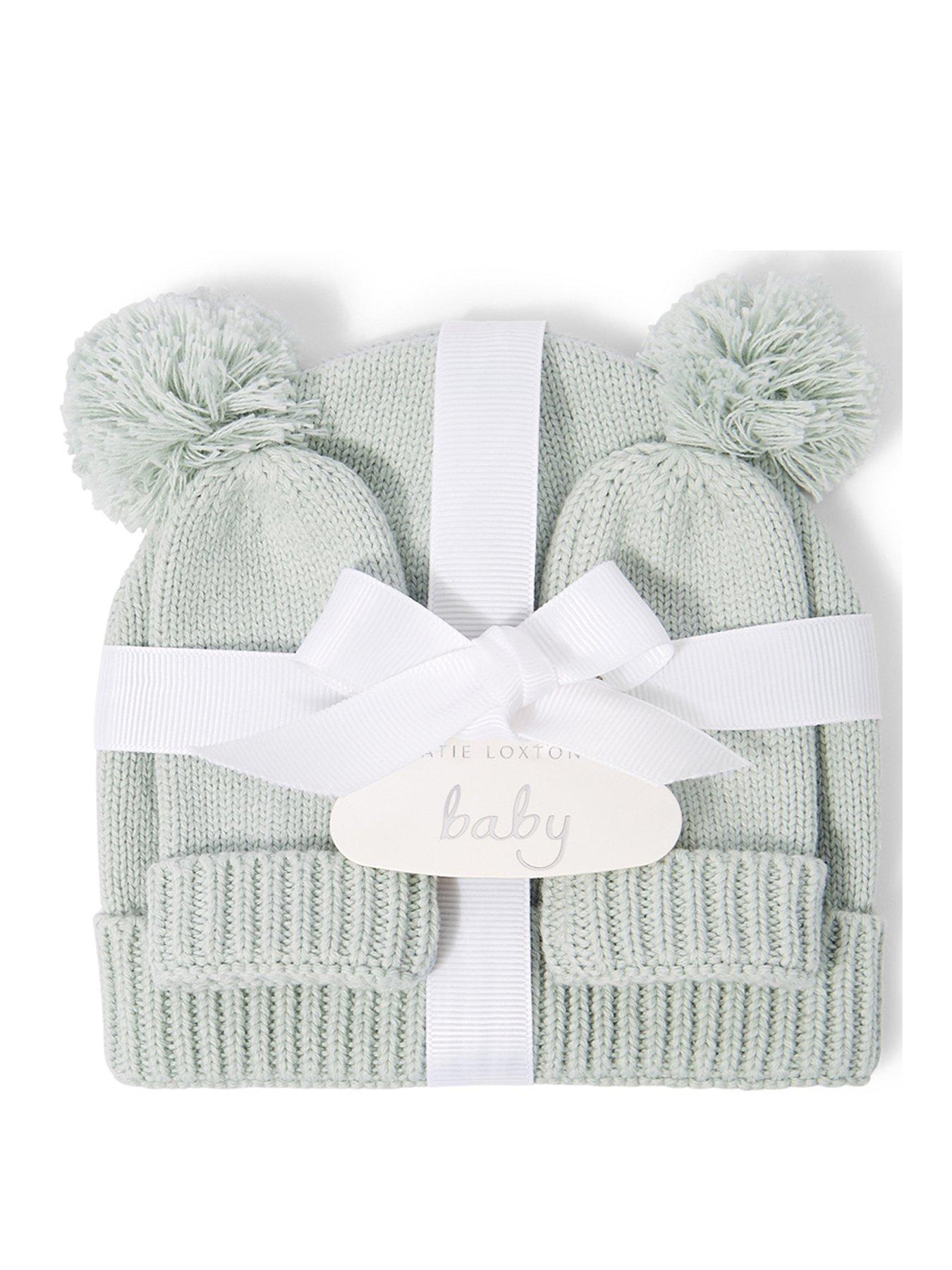 undefined BABY HAT AND MITTENS SET , Sage