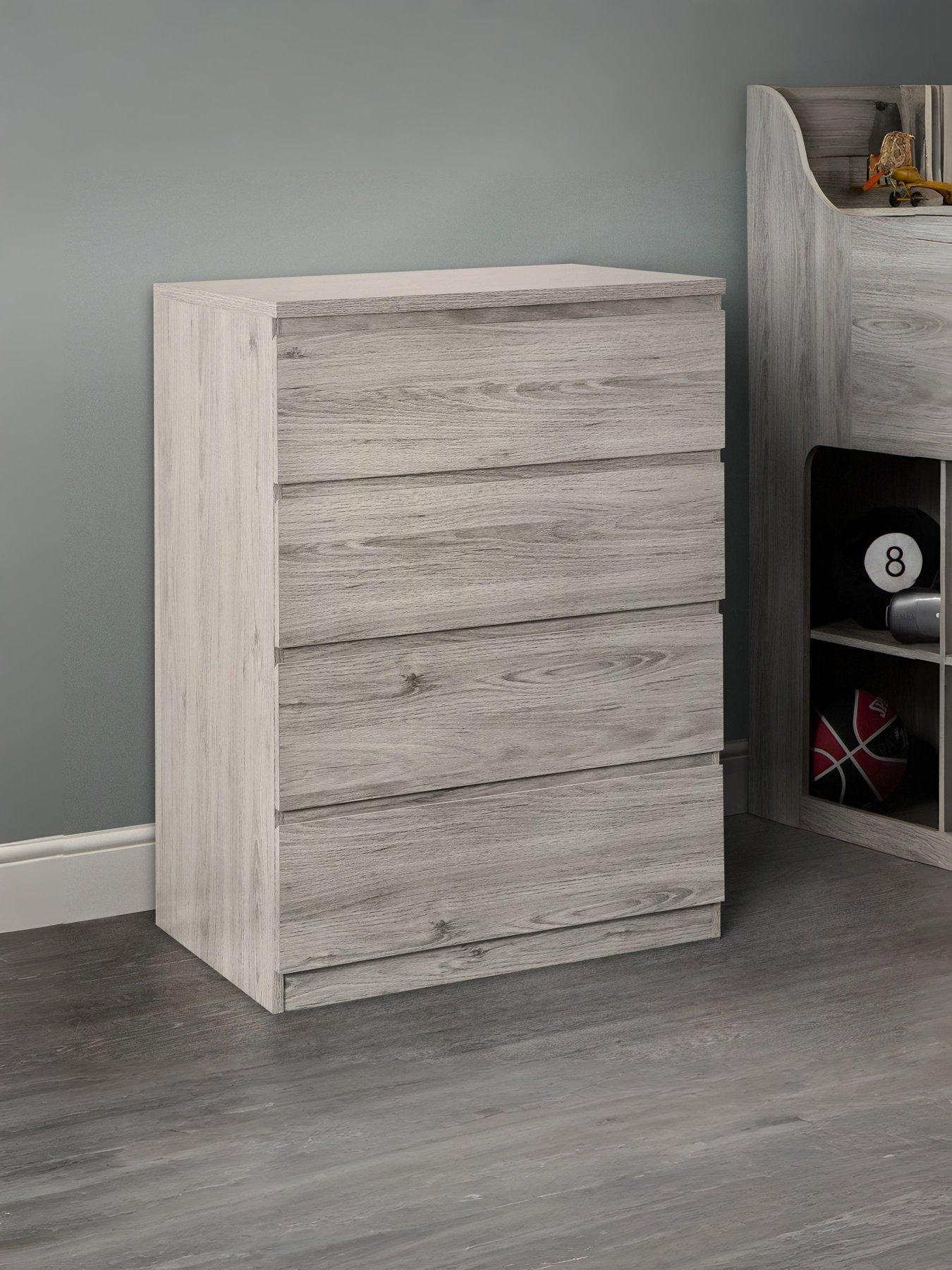 Image 1 of 5 of Julian Bowen Noah 4 Drawer Chest- Grey Oak