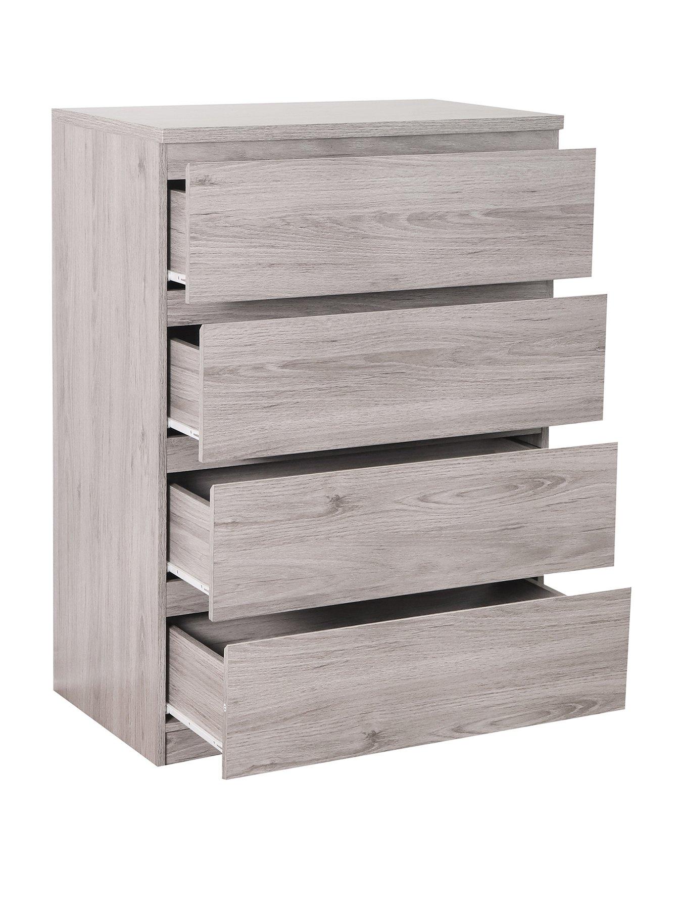 Image 3 of 5 of Julian Bowen Noah 4 Drawer Chest- Grey Oak