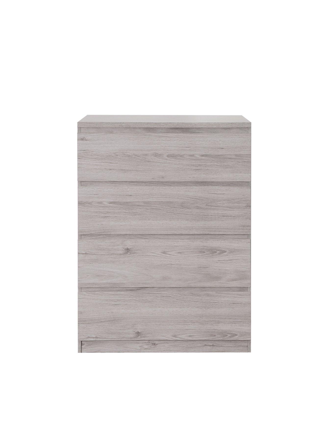 Image 4 of 5 of Julian Bowen Noah 4 Drawer Chest- Grey Oak