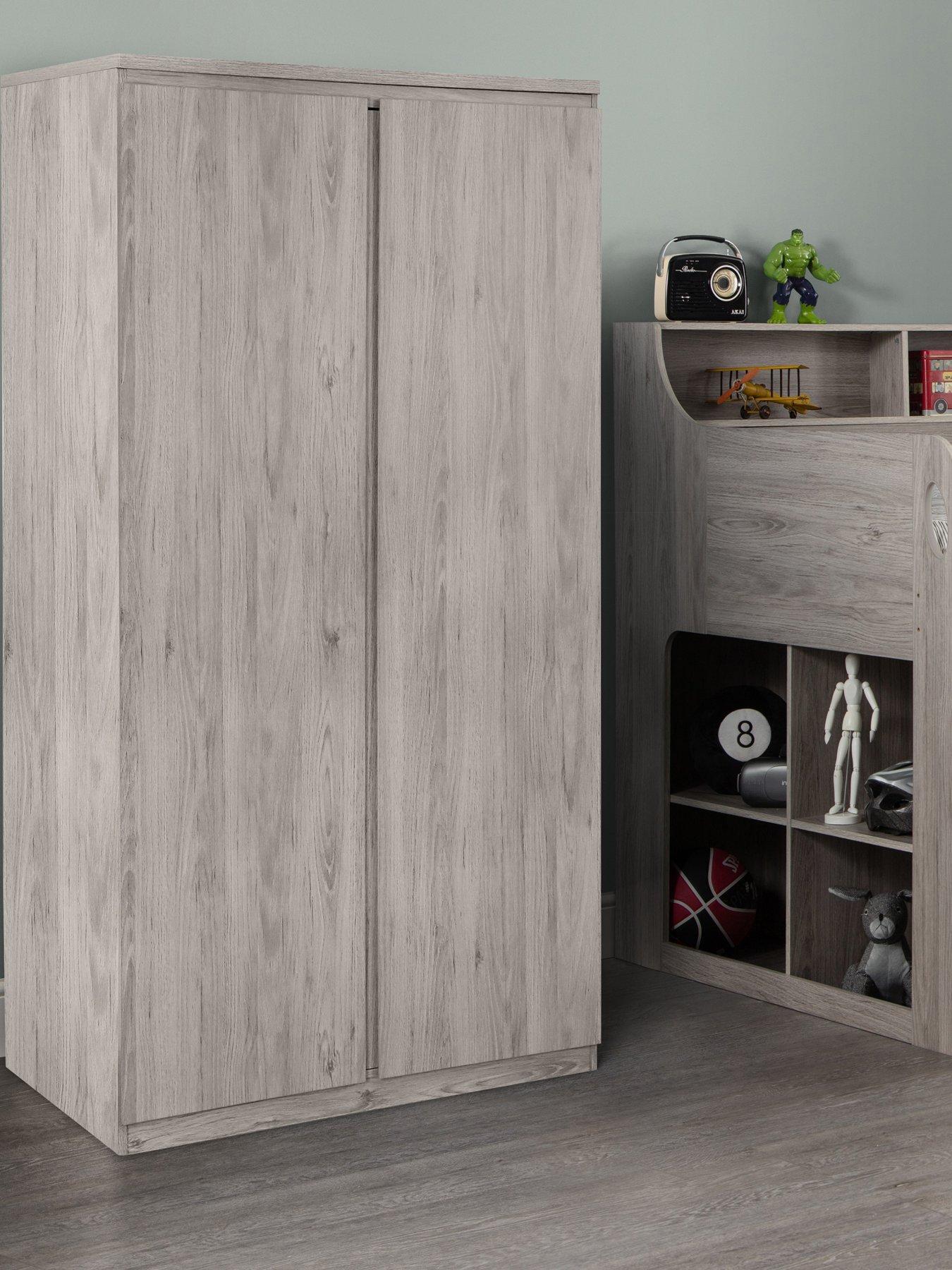 Julian Bowen Noah 2 Door Wardrobe - Grey Oak