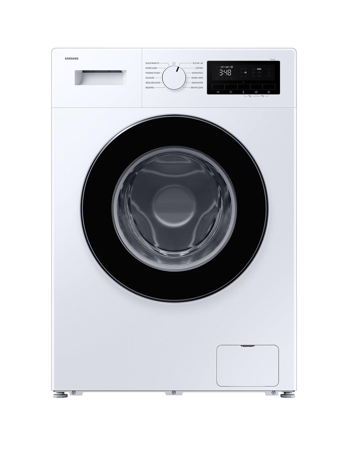 undefined Series 4 WW90FG3M05AWEU 9kg Load, 1400rpm Spin Hygiene Steam Washing Machine - White