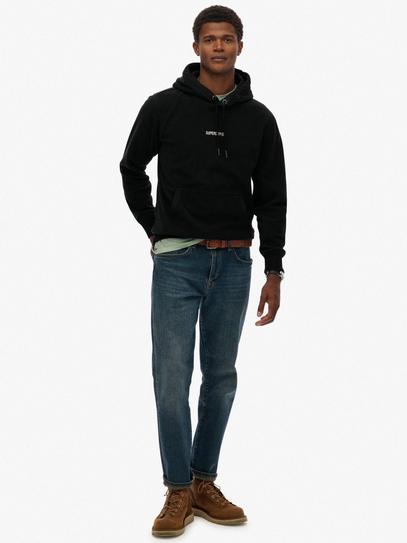 Image 3 of 5 of Superdry Micro Logo Fleece Hoodie - Black