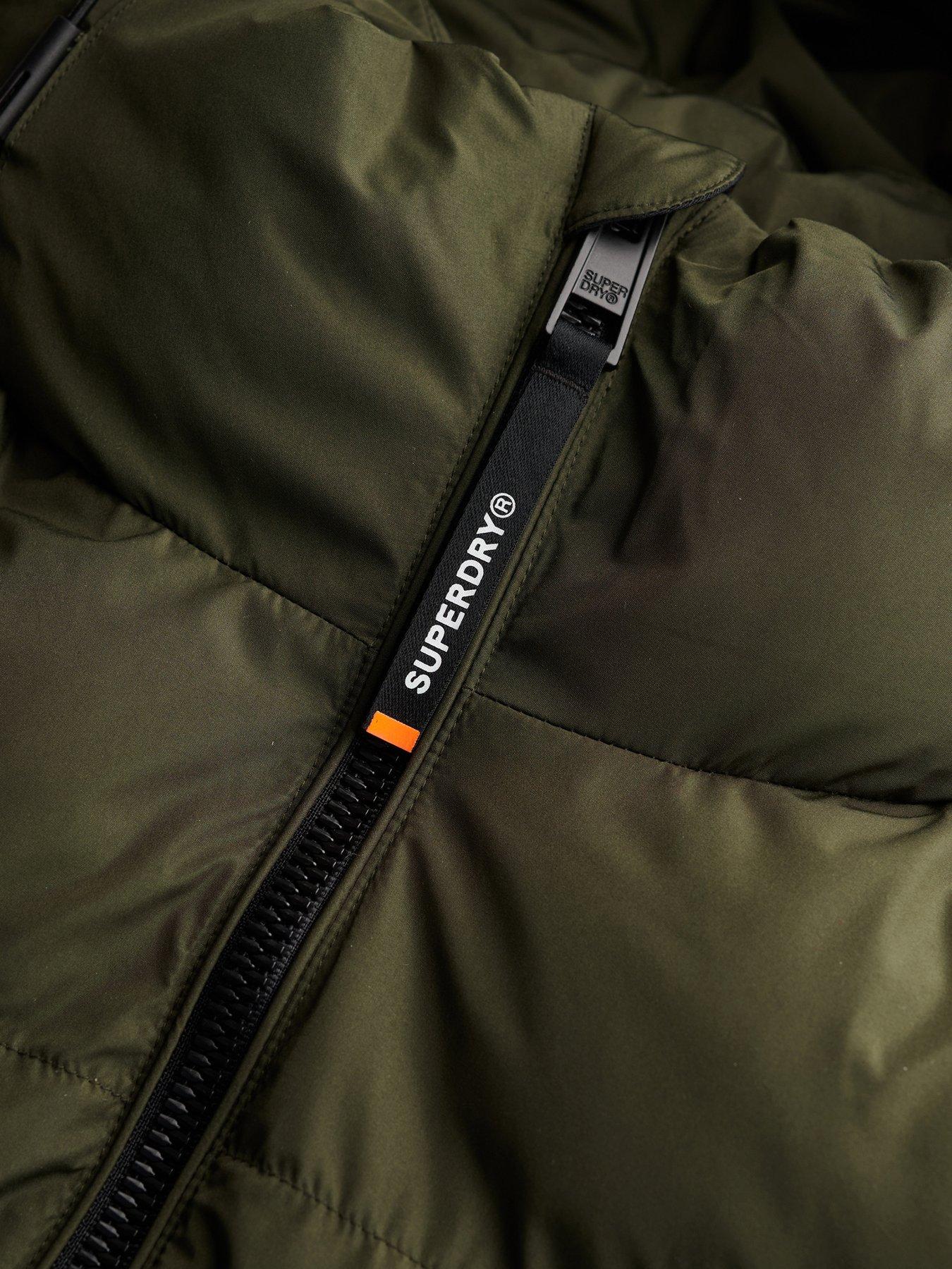  image of superdry-hooded-sports-padded-jacket-green