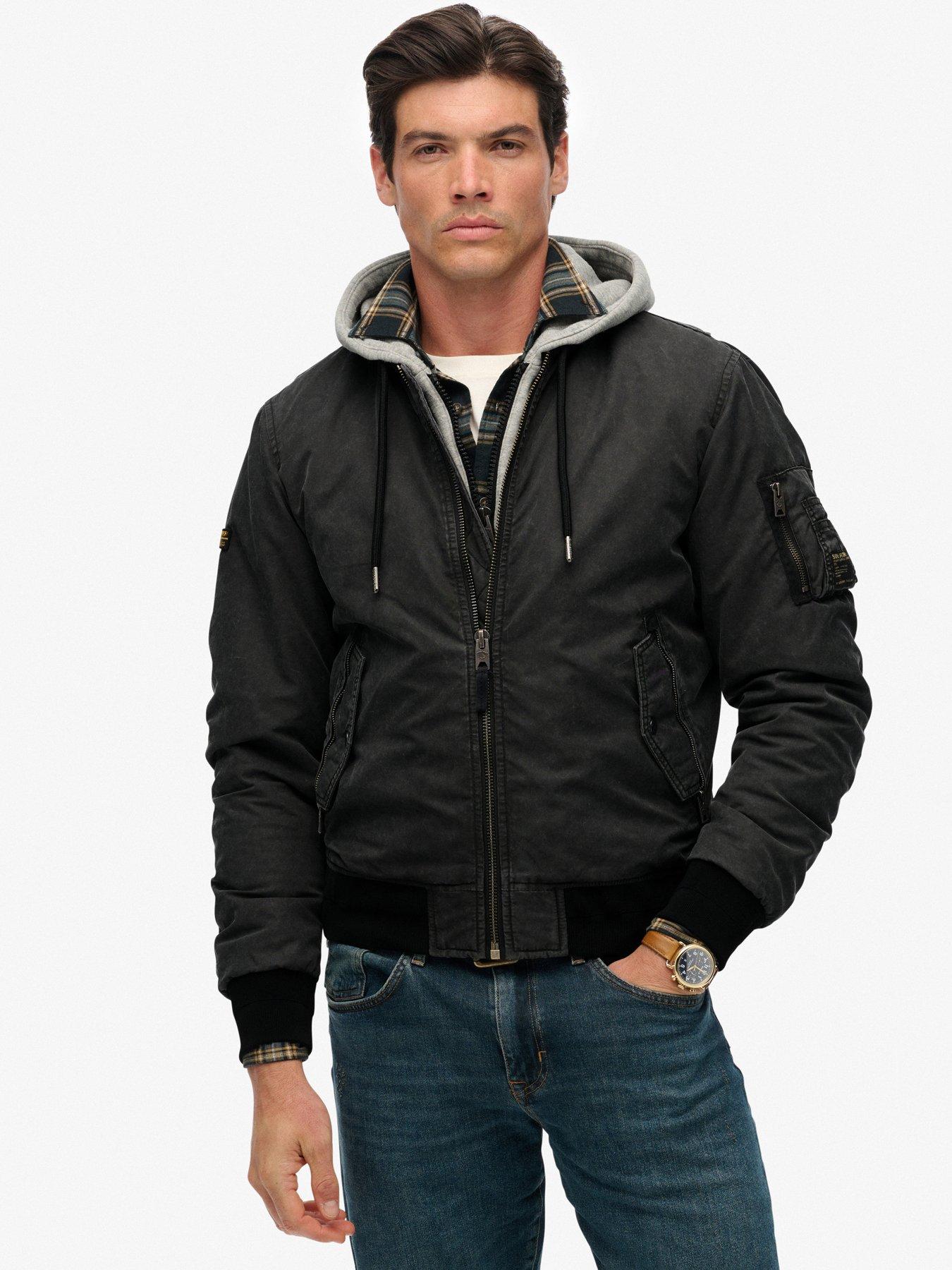  image of superdry-military-ma1-bomber-jacket-black