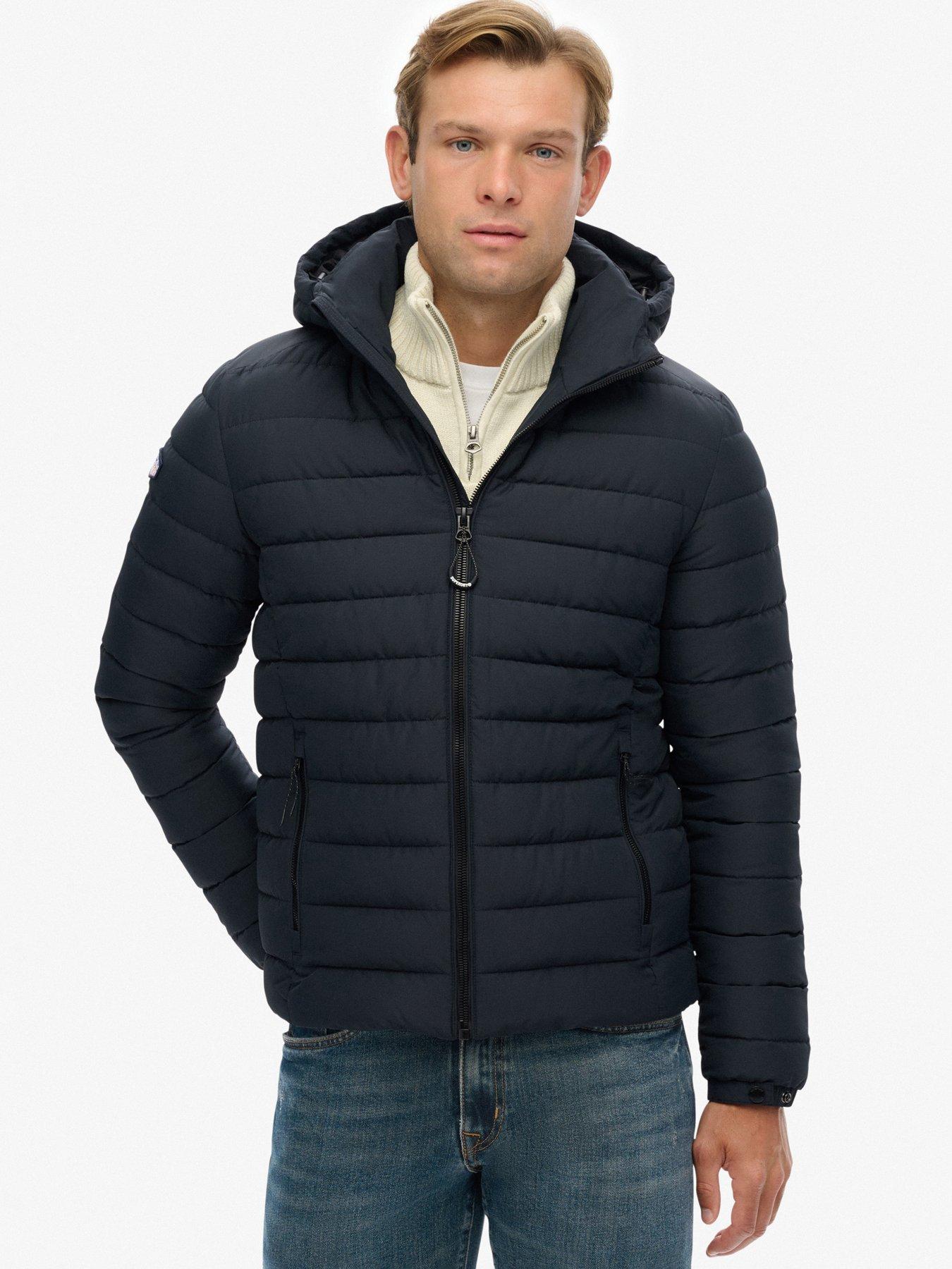  image of superdry-hooded-fuji-padded-jacket-navy