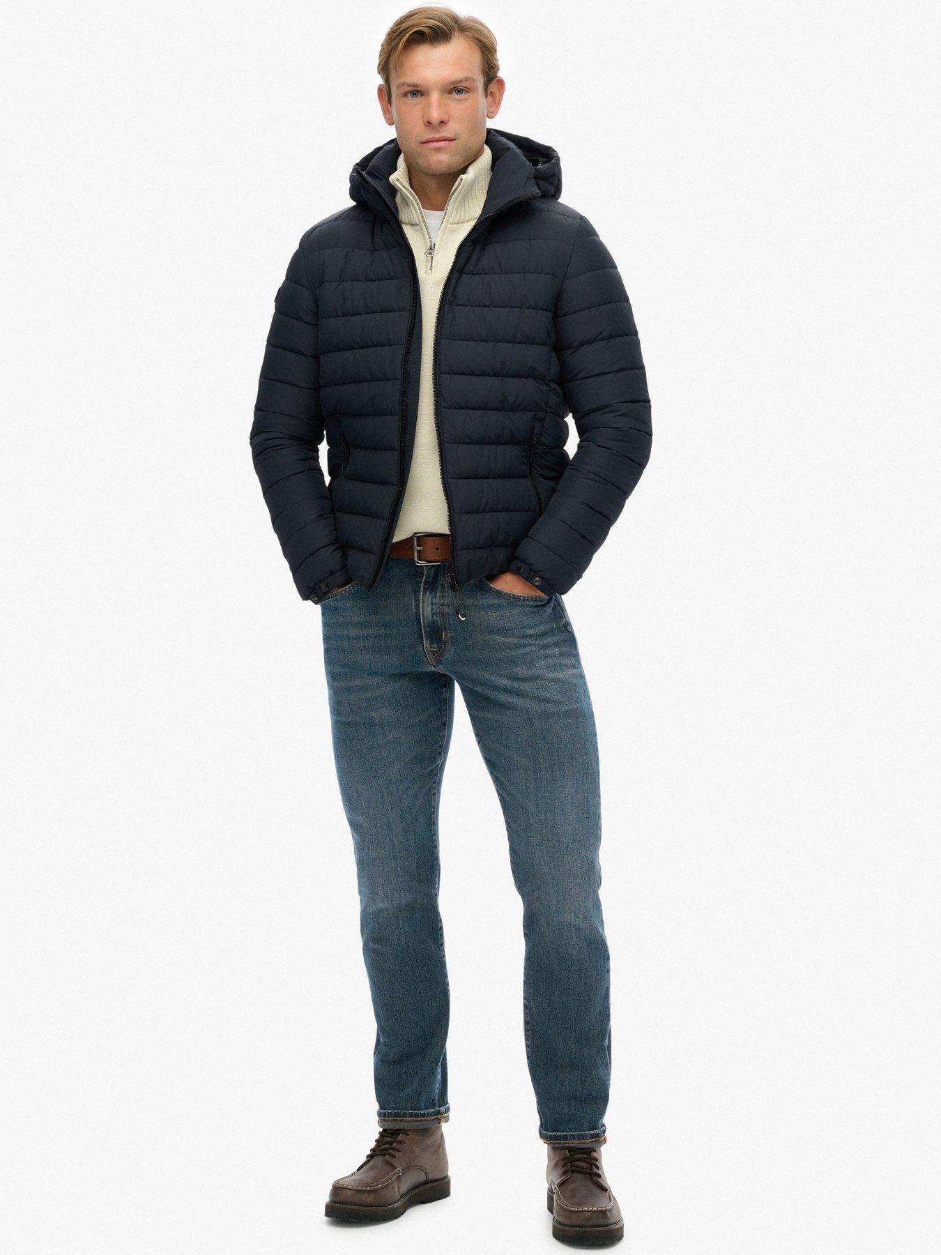  image of superdry-hooded-fuji-padded-jacket-navy