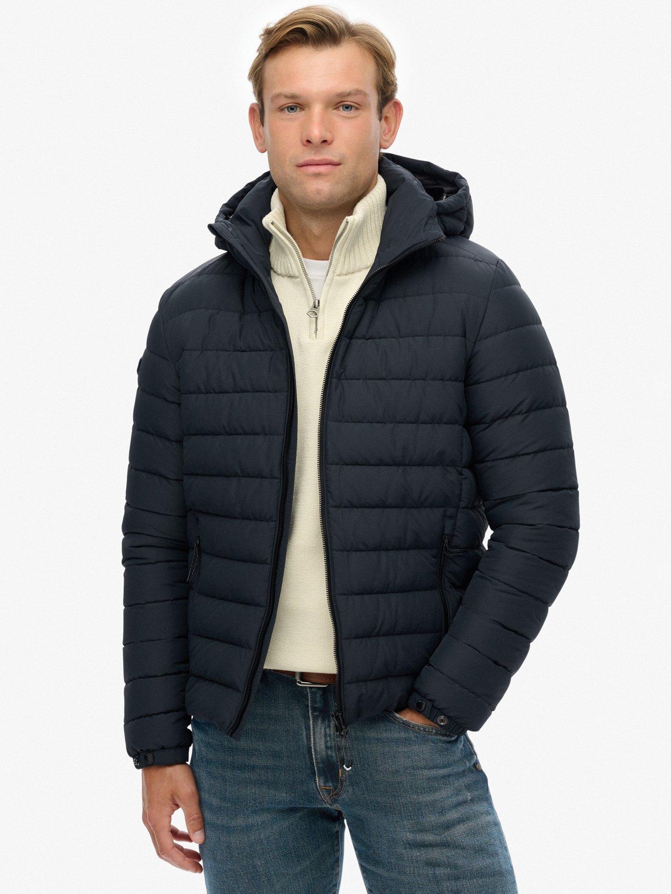  image of superdry-hooded-fuji-padded-jacket-navy