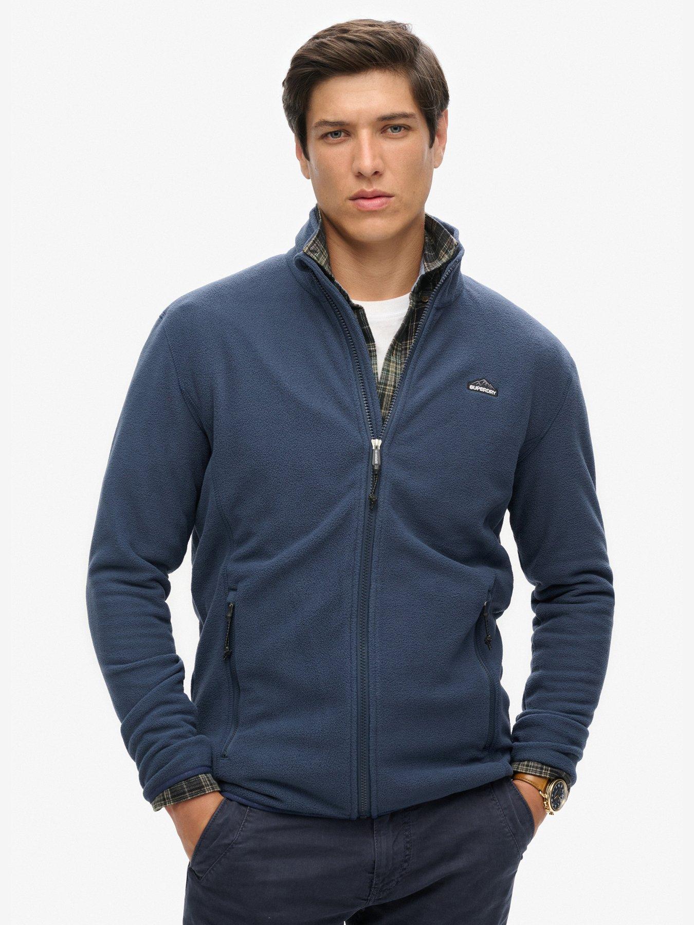 Image 1 of 5 of Superdry Polar Full Zip Fleece Jacket - Navy