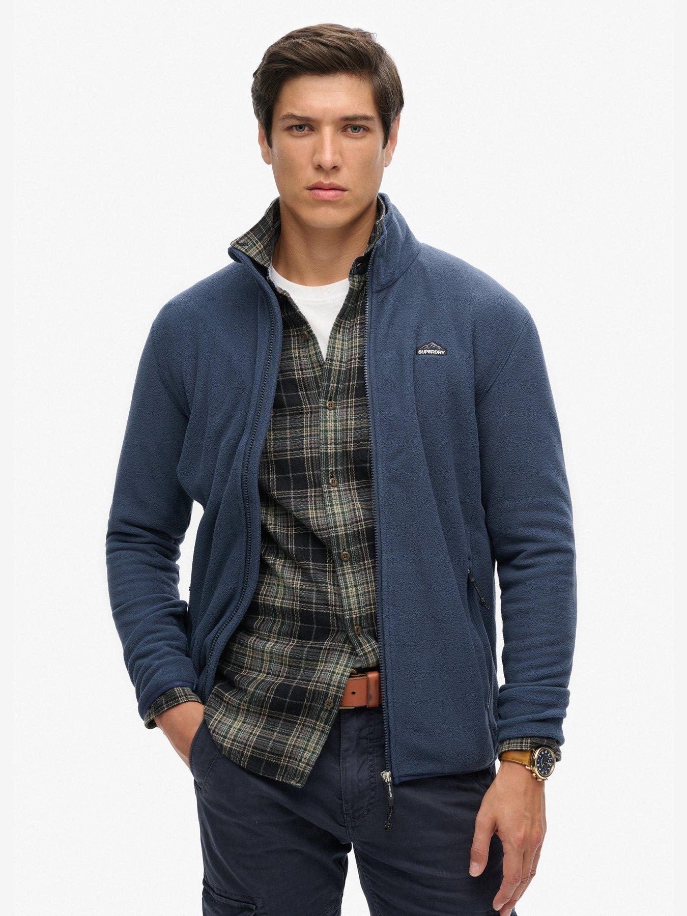 Image 3 of 5 of Superdry Polar Full Zip Fleece Jacket - Navy