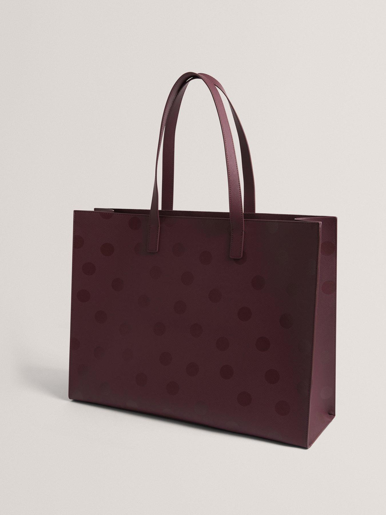 image of ted-baker-polka-dot-extra-large-icon-bag-purple