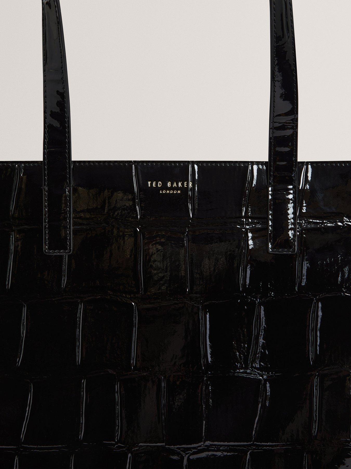 Image 4 of 5 of Ted Baker Croc Effect Large Icon Bag - Black