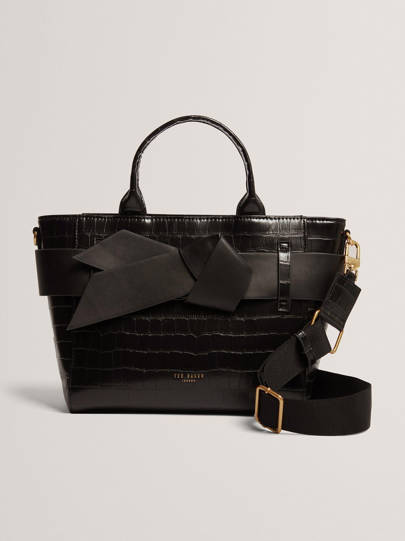 undefined Croc Effect Small Icon Bag - Black