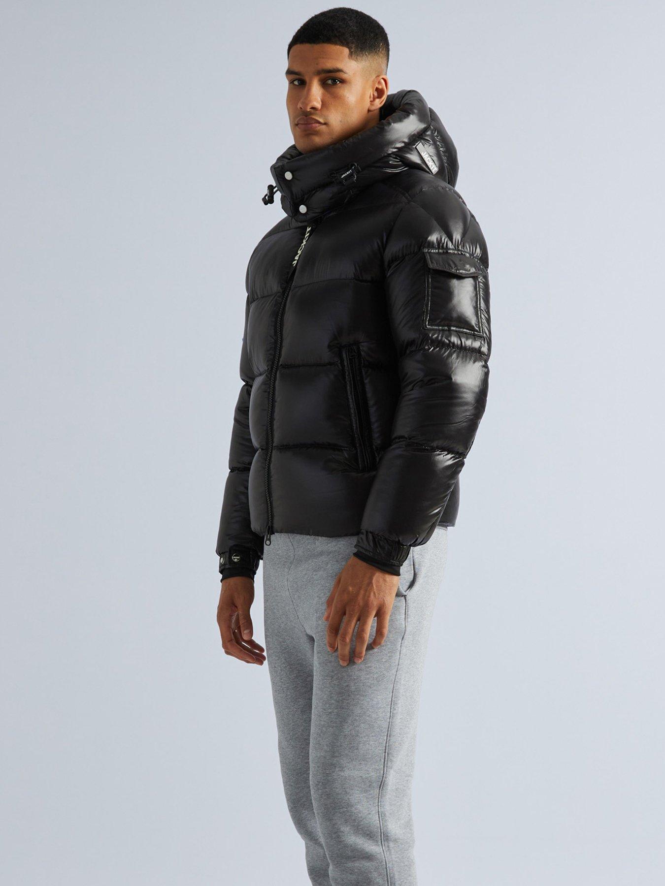  image of jack1t-ez-slick-padded-jacket-with-detachable-hood-black
