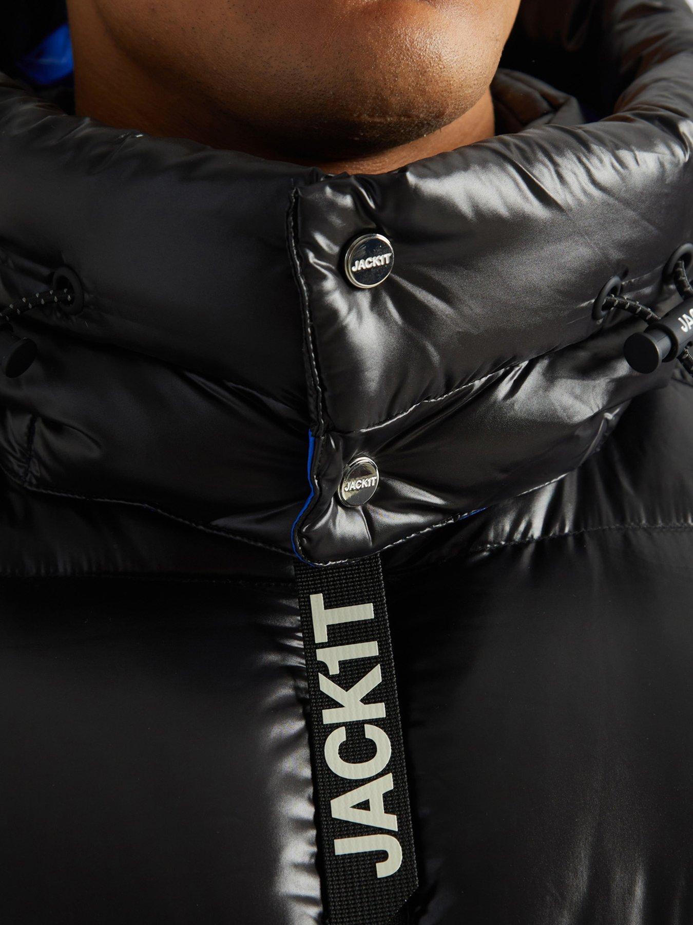 image of jack1t-ez-slick-padded-jacket-with-detachable-hood-black