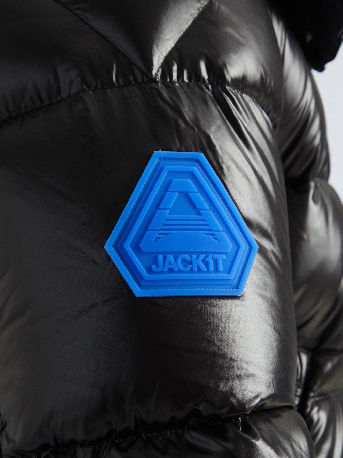  image of jack1t-ez-slick-padded-jacket-with-detachable-hood-black