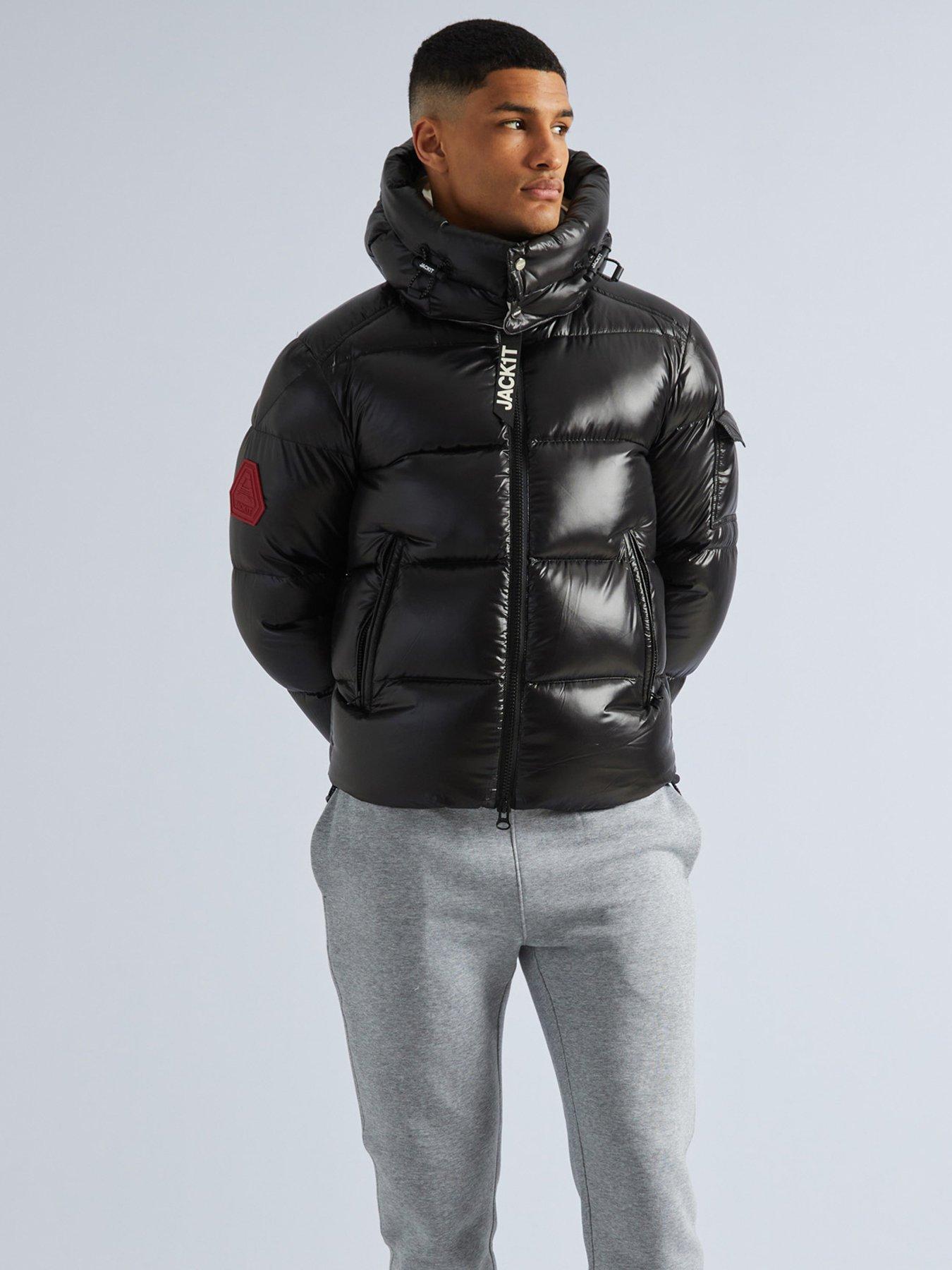  image of jack1t-ez-slick-padded-jacket-with-detachable-hood-black