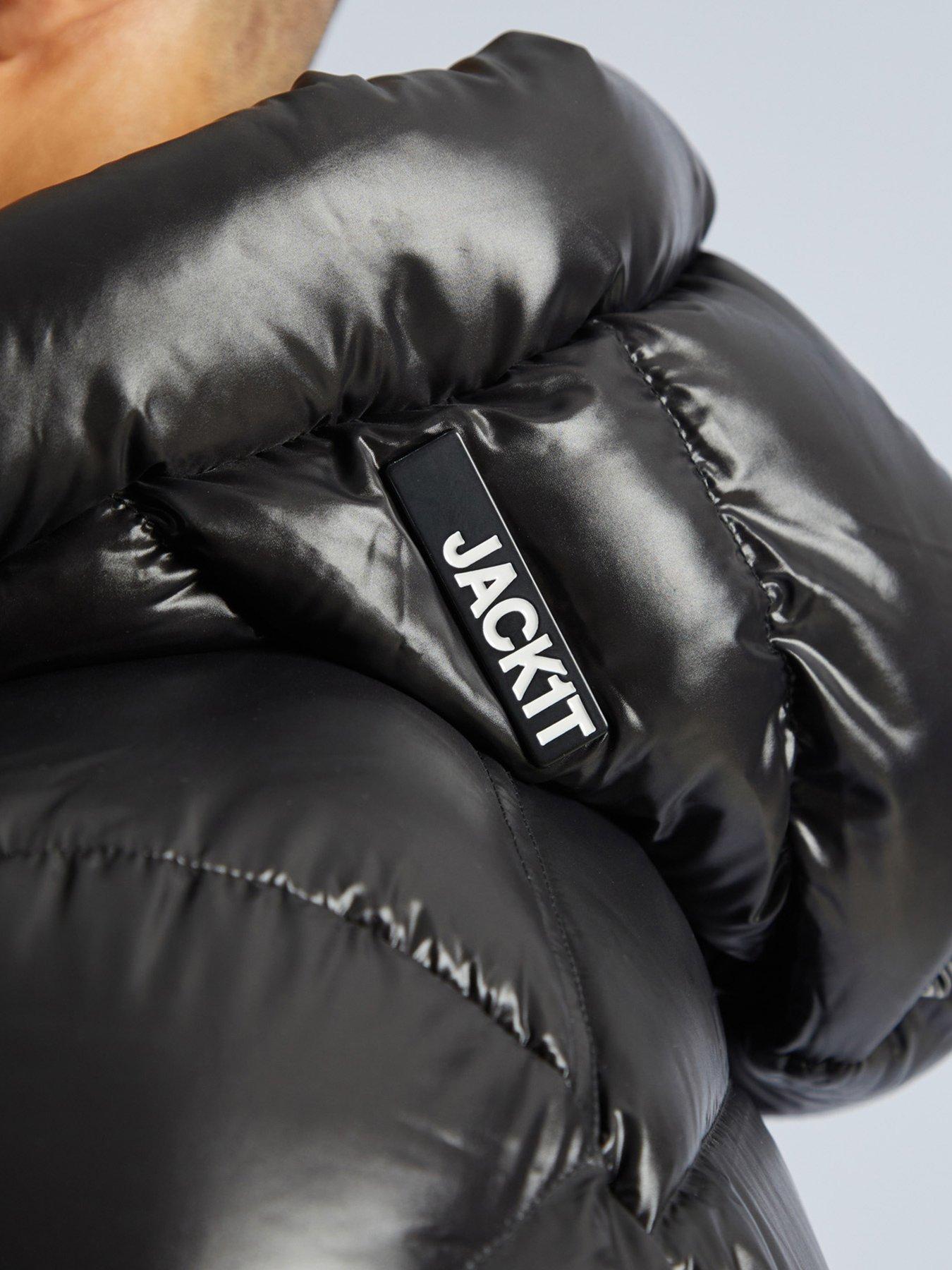  image of jack1t-ez-slick-padded-jacket-with-detachable-hood-black