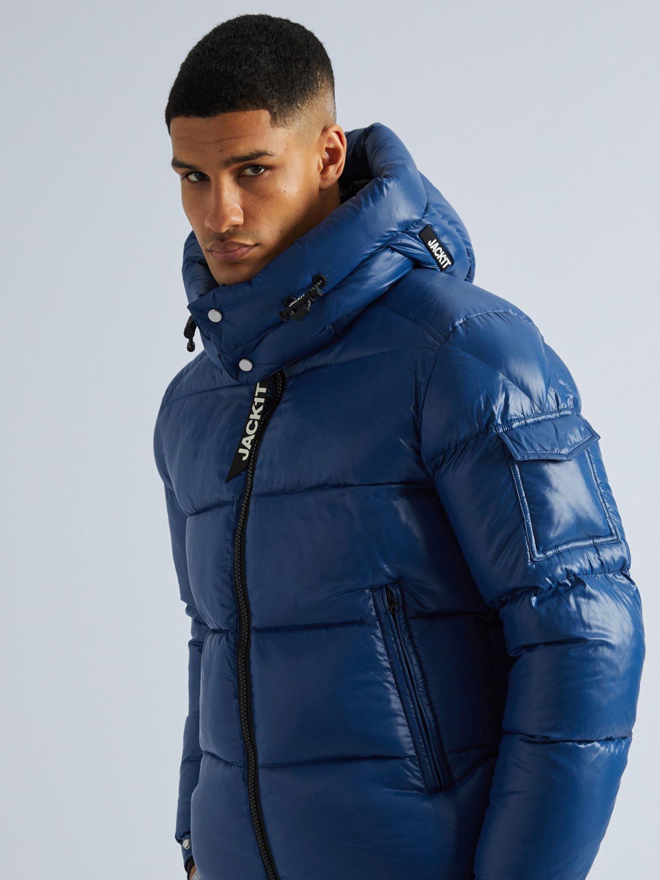 Jack1t Ez Slick Padded Jacket With Detachable Hood - Blue