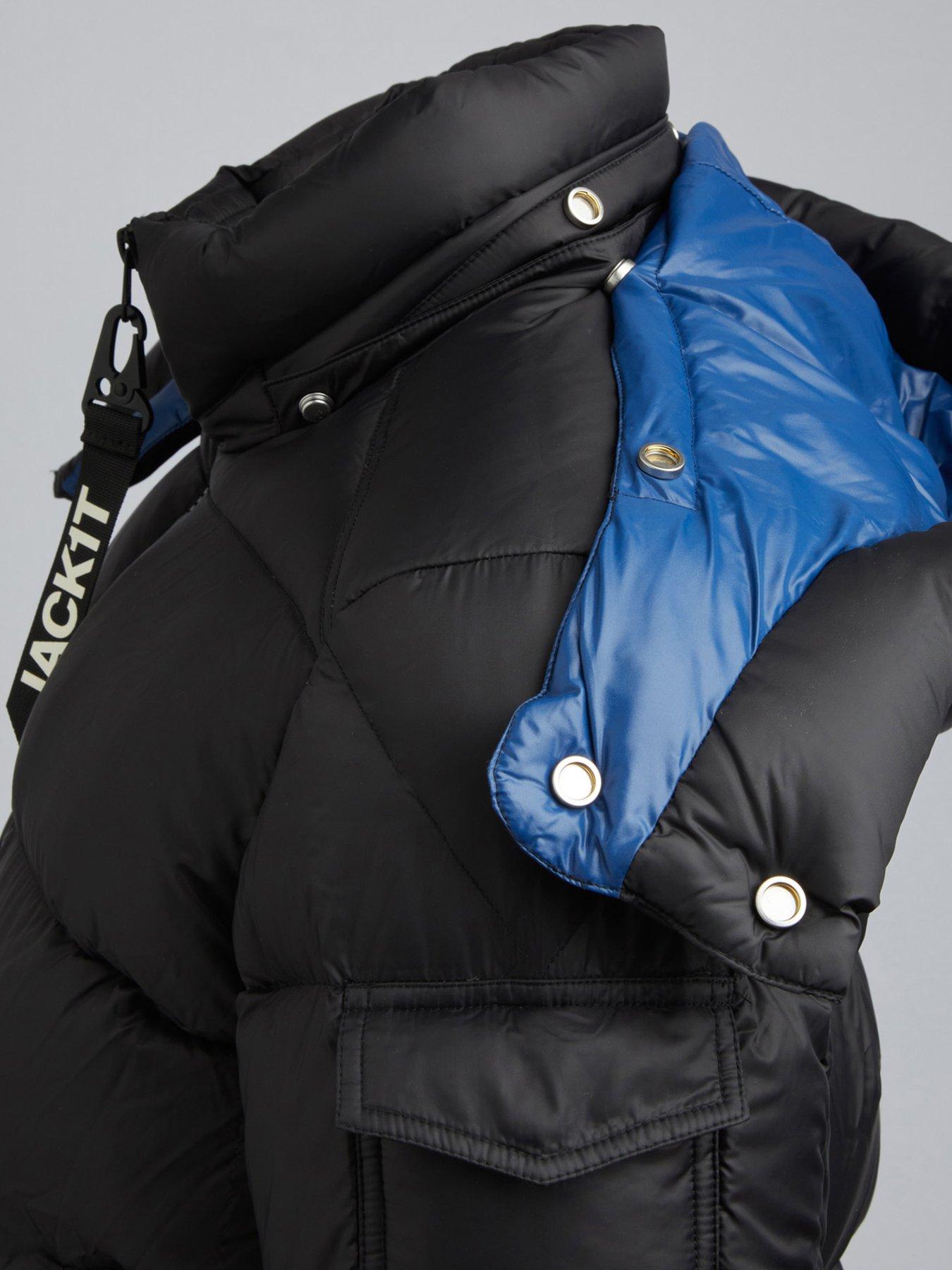  image of jack1t-ez-dry-hood-padded-jacket-with-detachable-hood-black