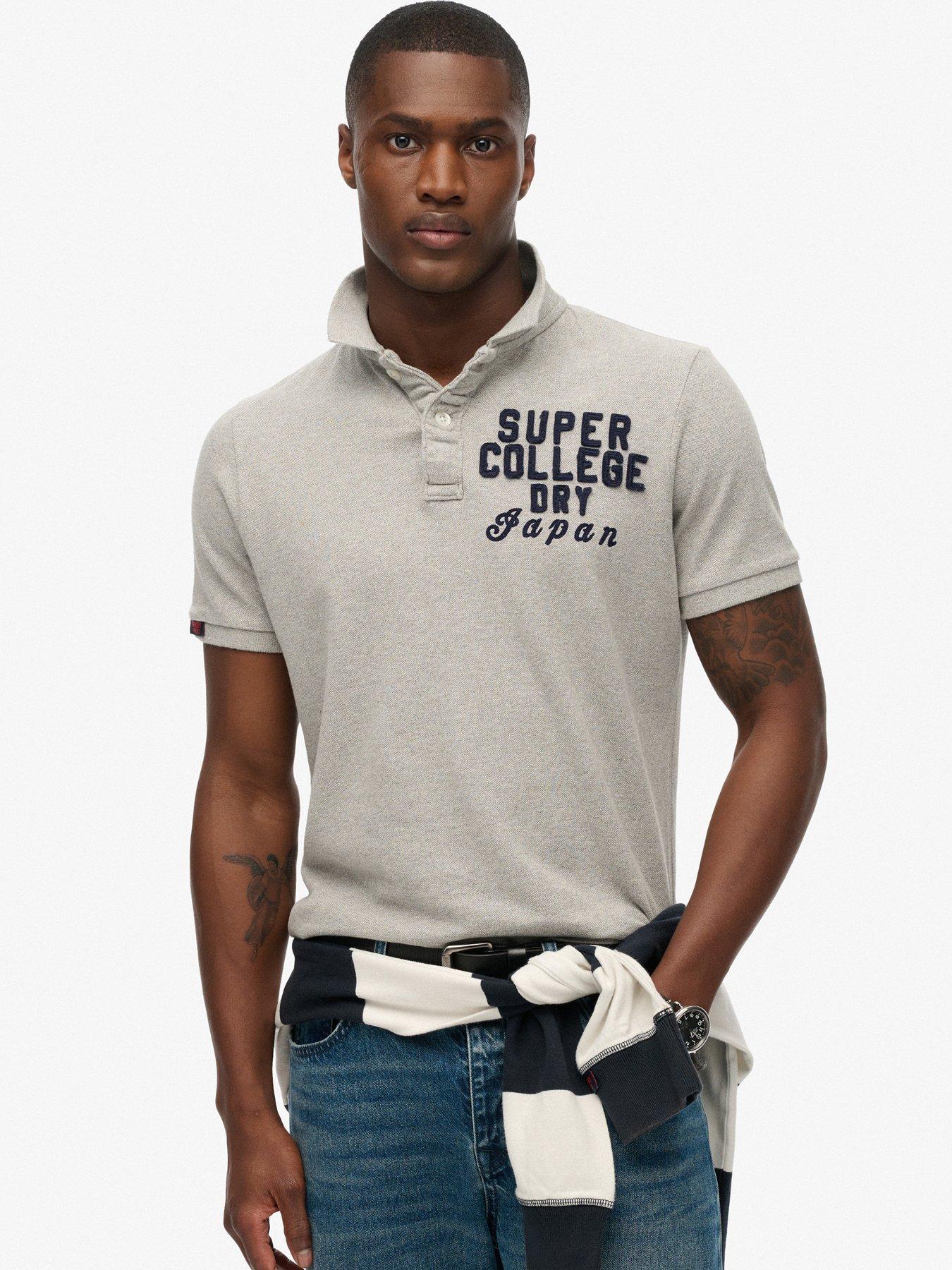  image of superdry-vintage-athletic-polo-shirt-grey