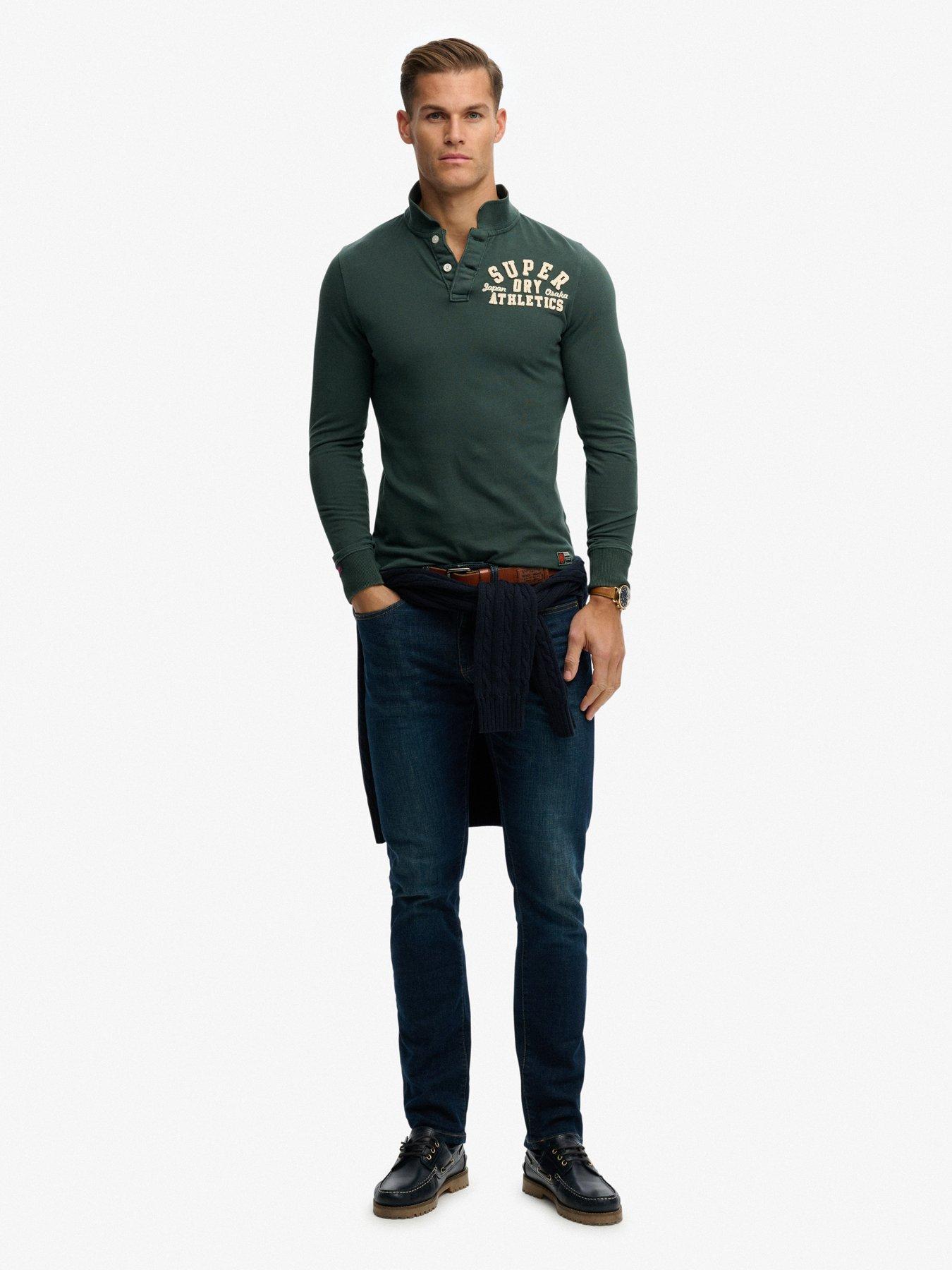  image of superdry-vintage-athletic-long-sleeve-polo-shirt