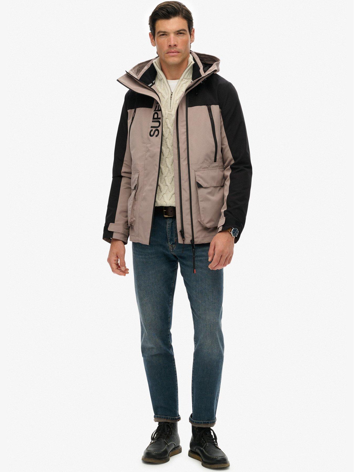 Image 2 of 5 of Superdry Colour Block Windbreaker Jacket - Beige