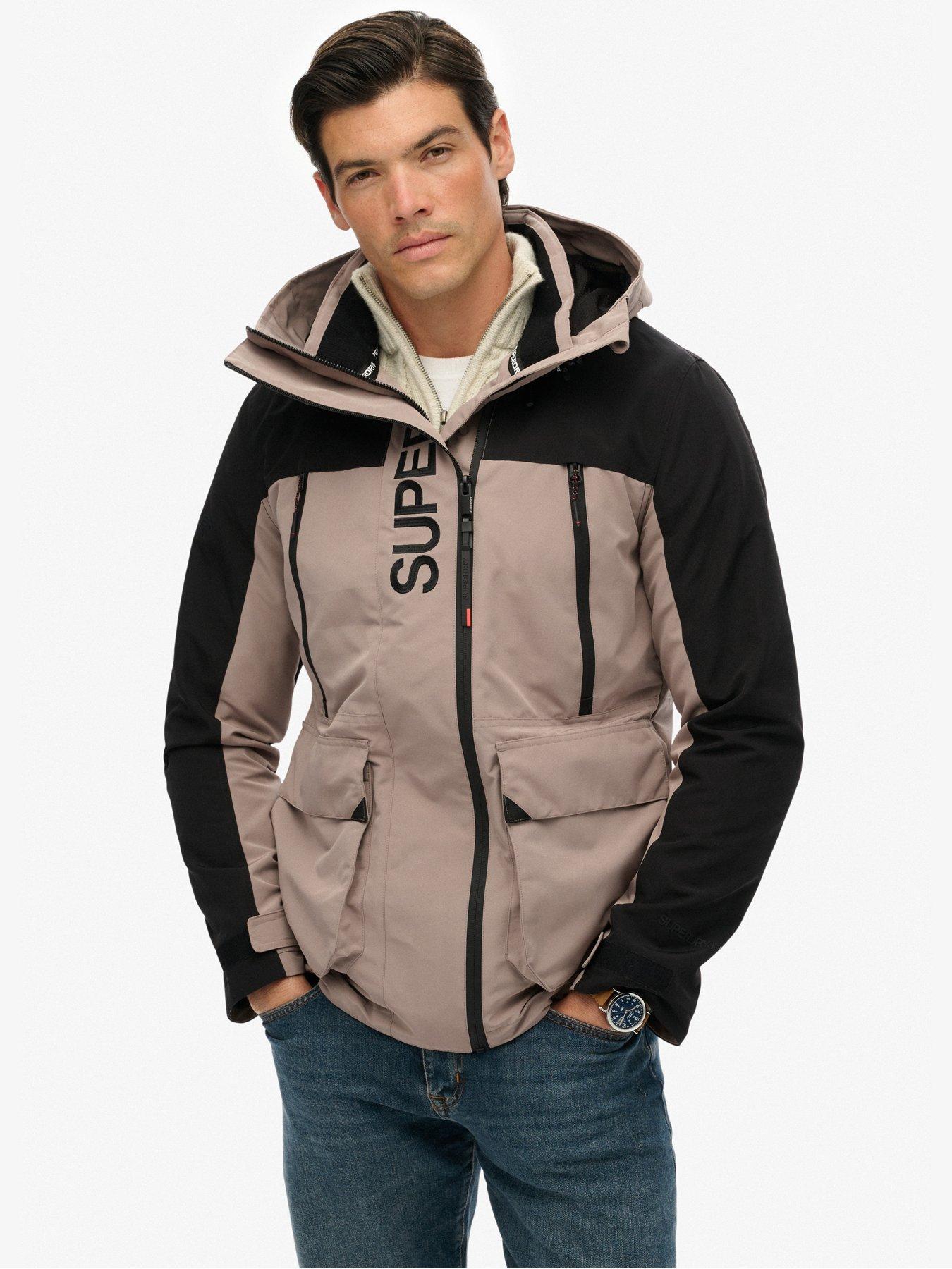 Image 3 of 5 of Superdry Colour Block Windbreaker Jacket - Beige