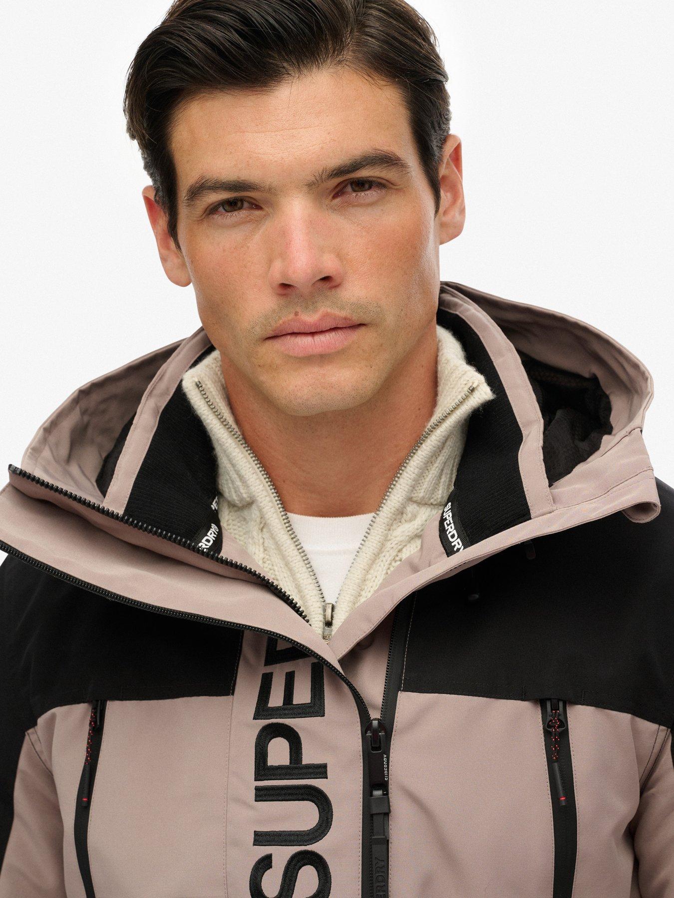 Image 4 of 5 of Superdry Colour Block Windbreaker Jacket - Beige