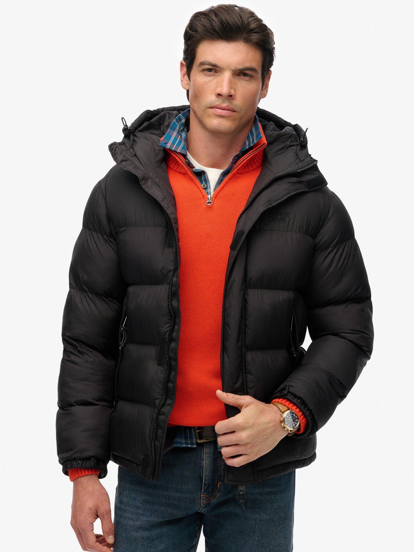 Image 1 of 4 of Superdry Hooded Tech Padded Jacket - Black