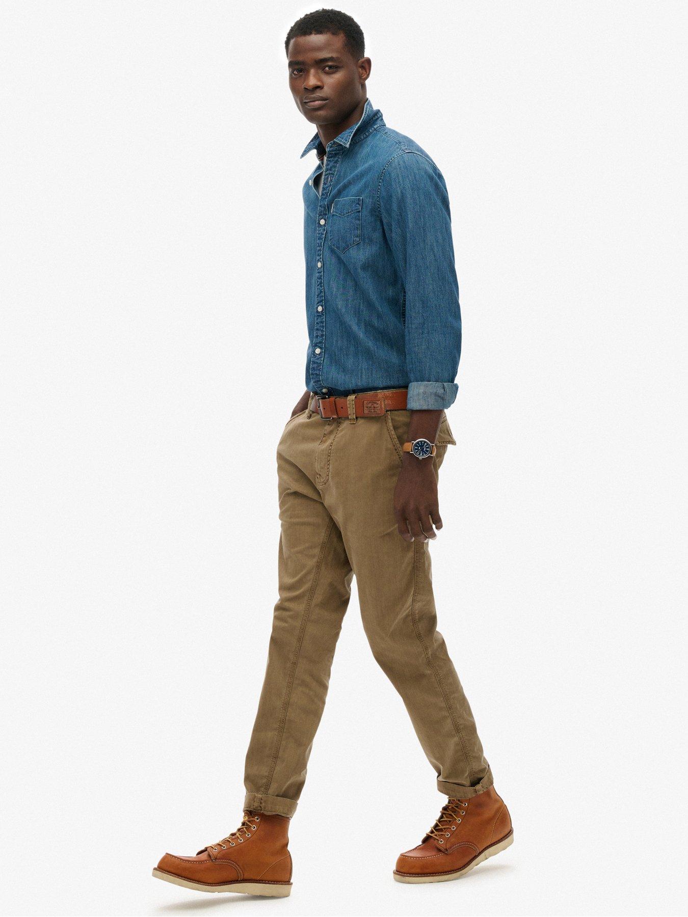  image of superdry-utility-chinos-green