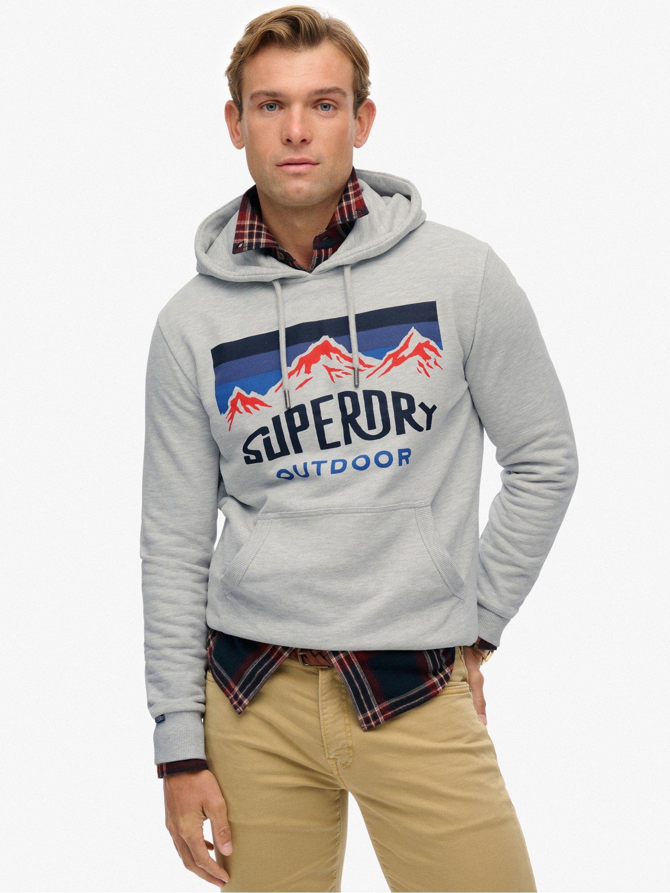 Image 1 of 5 of Superdry Mountain Relaxed Hoodie - Grey