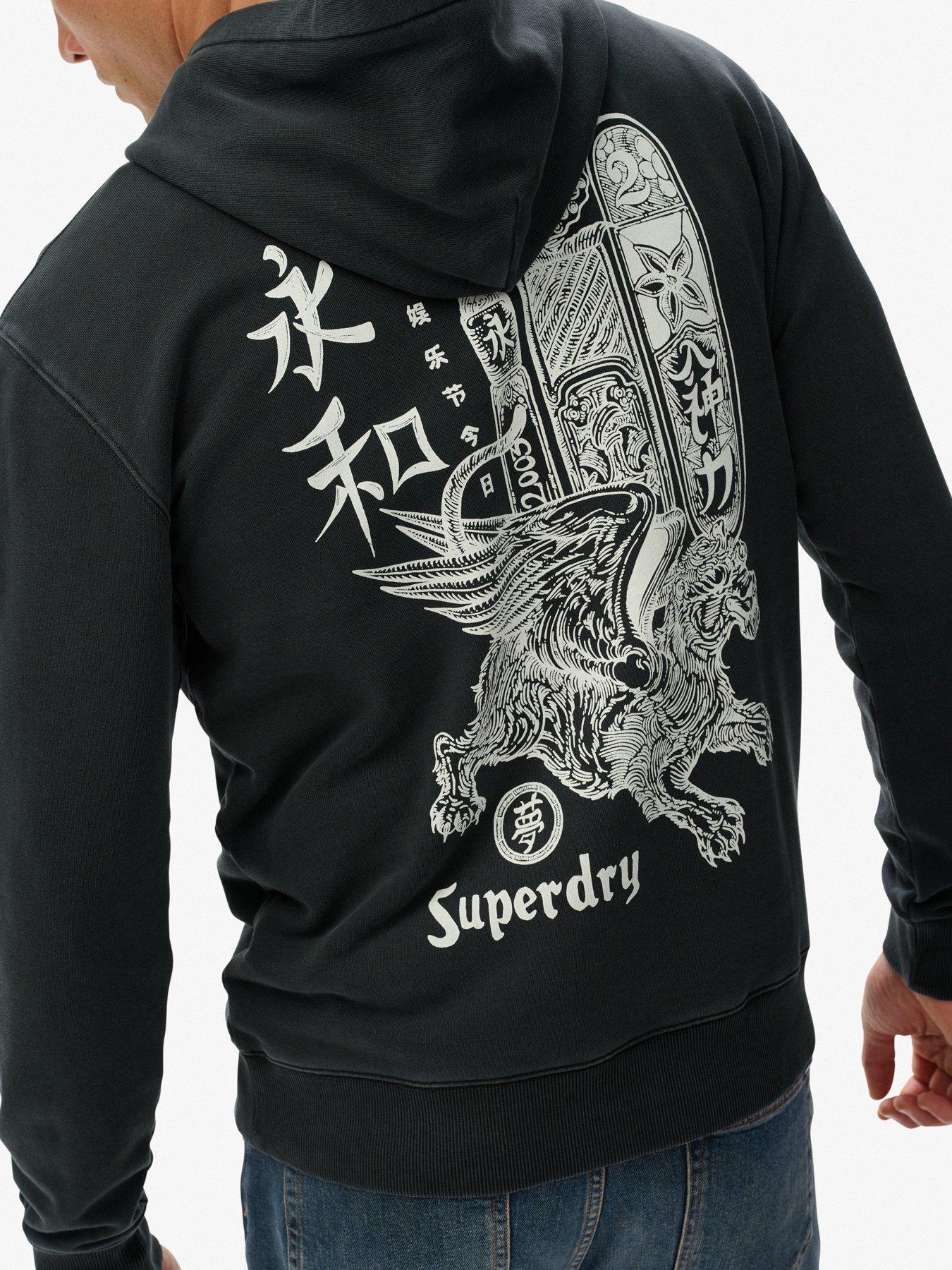 Image 2 of 6 of Superdry Tokyo Narrative Loose Hoodie - Black