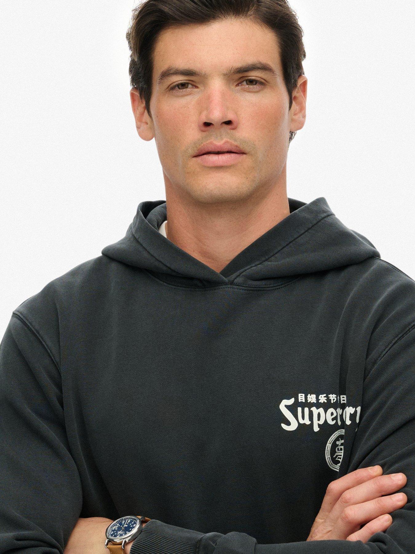 Image 4 of 6 of Superdry Tokyo Narrative Loose Hoodie - Black