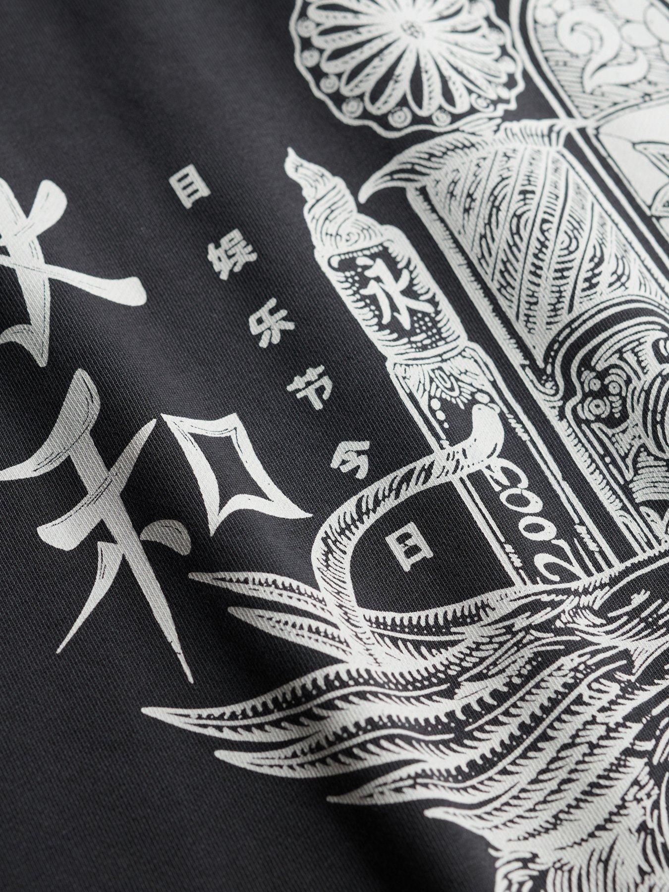 Image 5 of 6 of Superdry Tokyo Narrative Loose Hoodie - Black